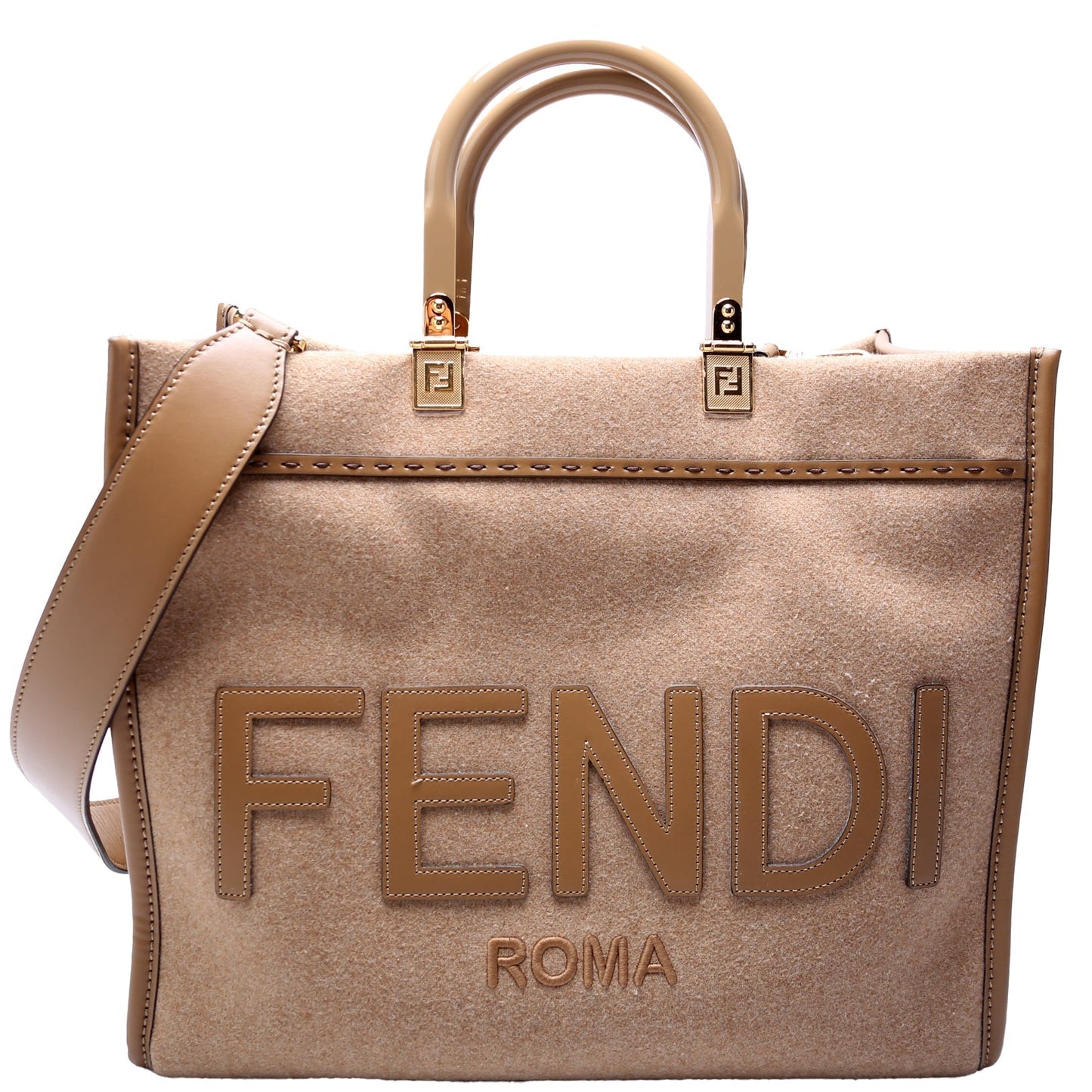 Fendi 8Bh386 Sunshine Shopped Flannel Bag Medium Travel Bag