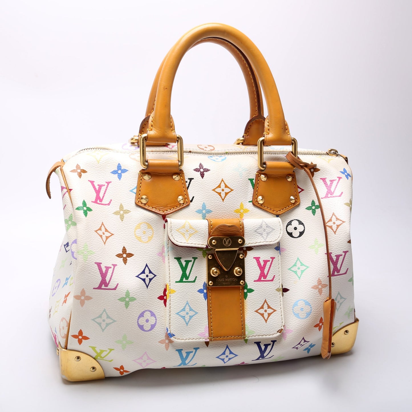 Louis Vuitton Speedy 30 Monogram Multicolor Handbag Monogram 9
