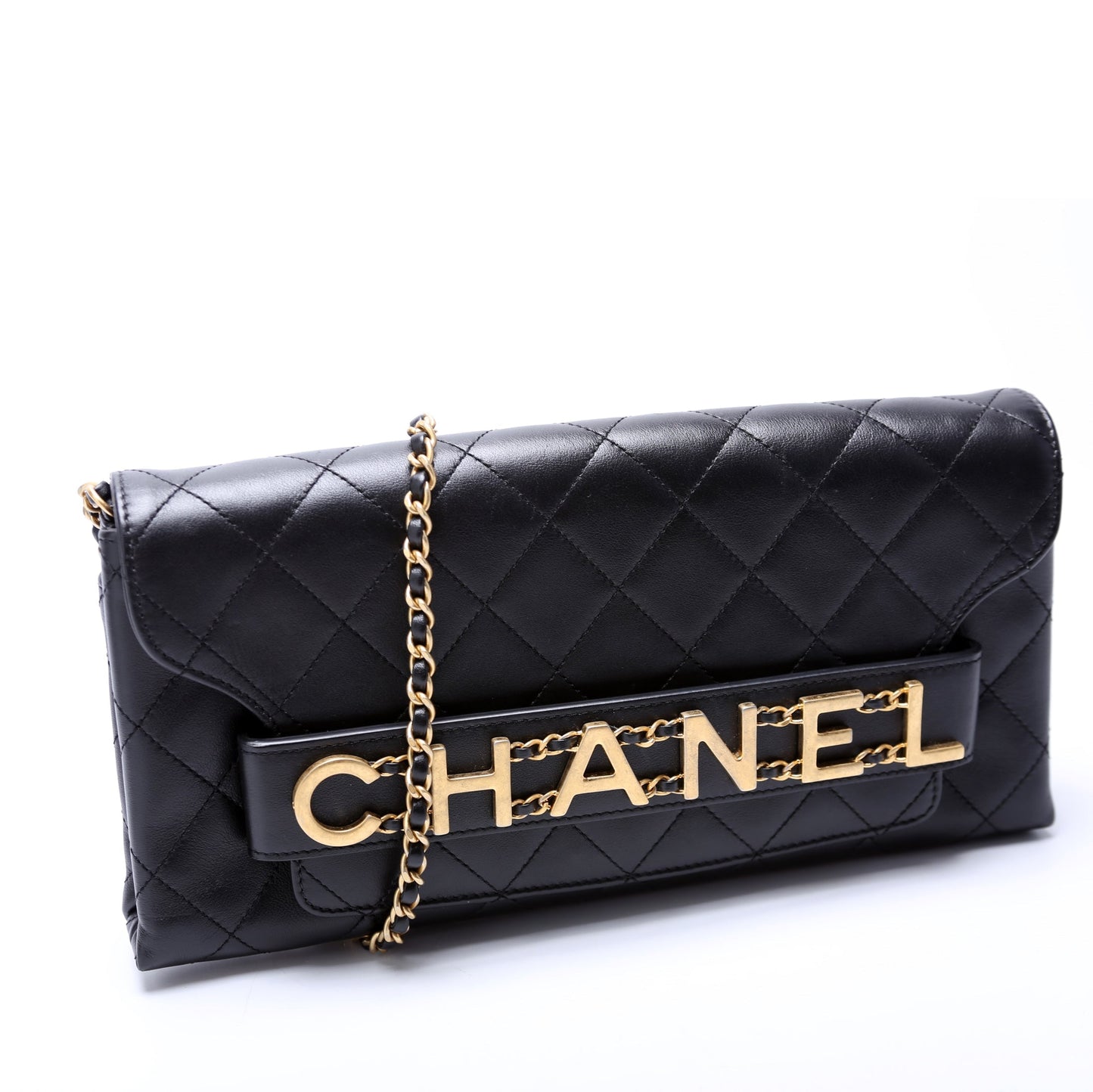 Chanel Enchained Quilted Calfskin 29M Clutch Bag