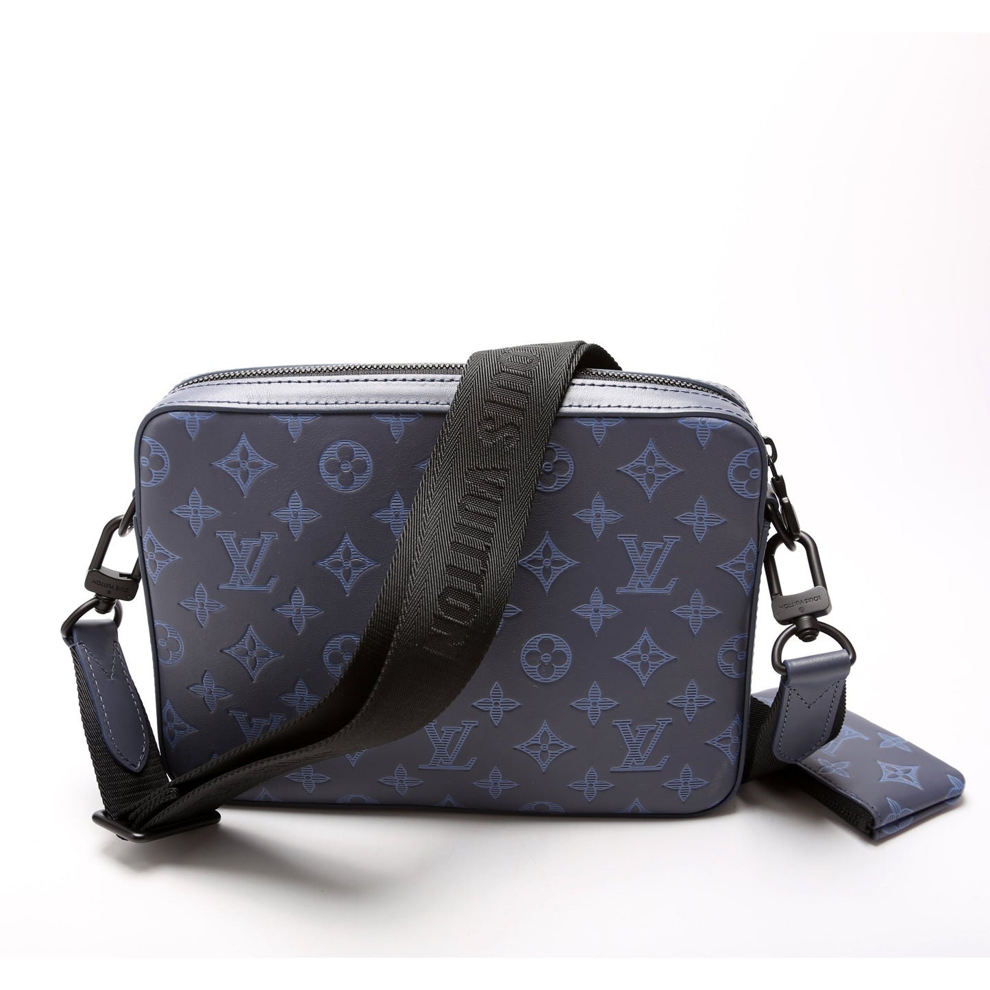 Louis Vuitton Due Messenger Shadow Monogram Leather Crossbody Bag