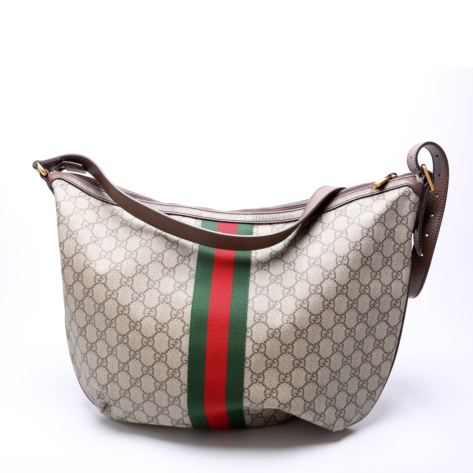 Gucci Ophidia GG Supreme Half Moon Large Shoulder Bag