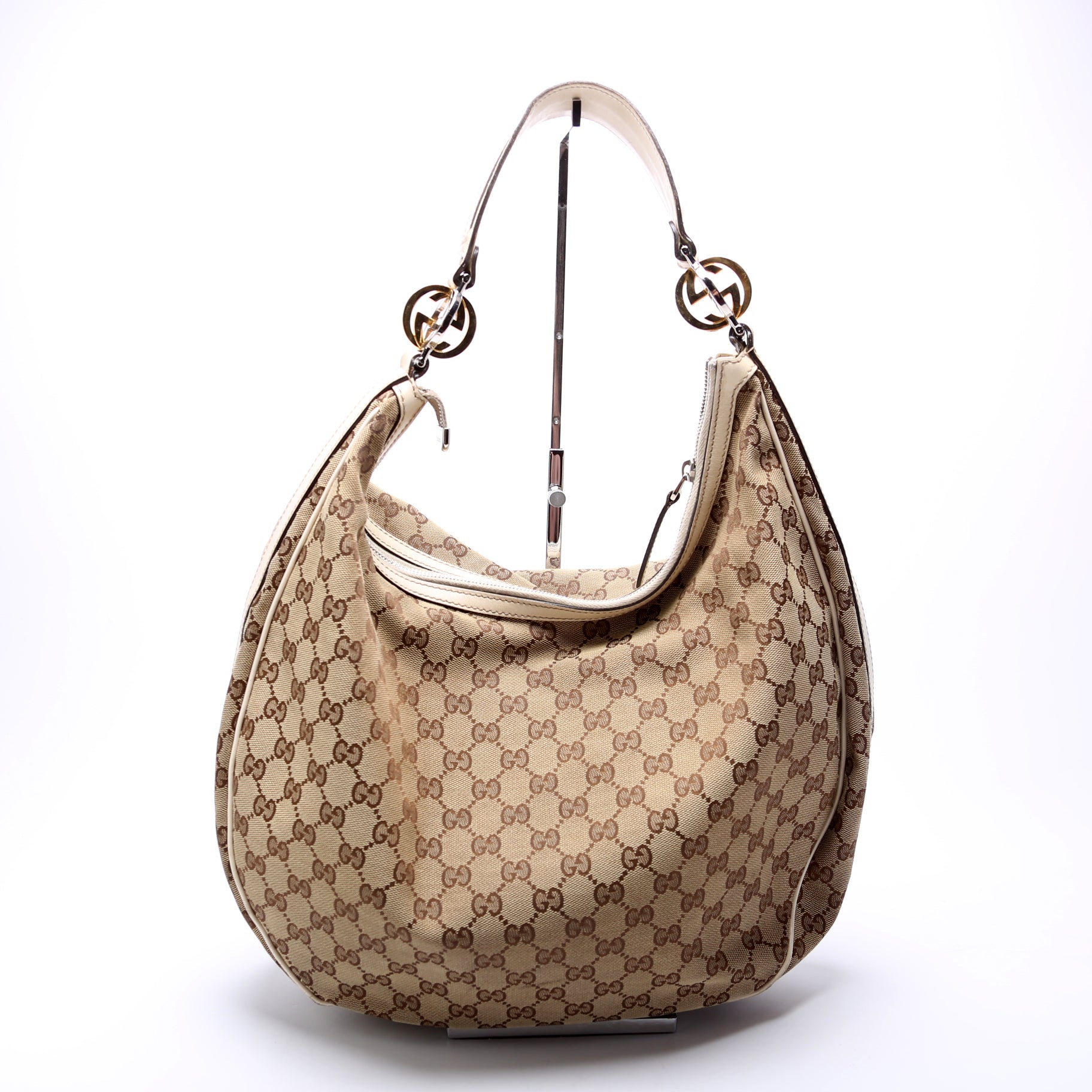 Gucci GG Twins Canvas Large Shoulder Bag