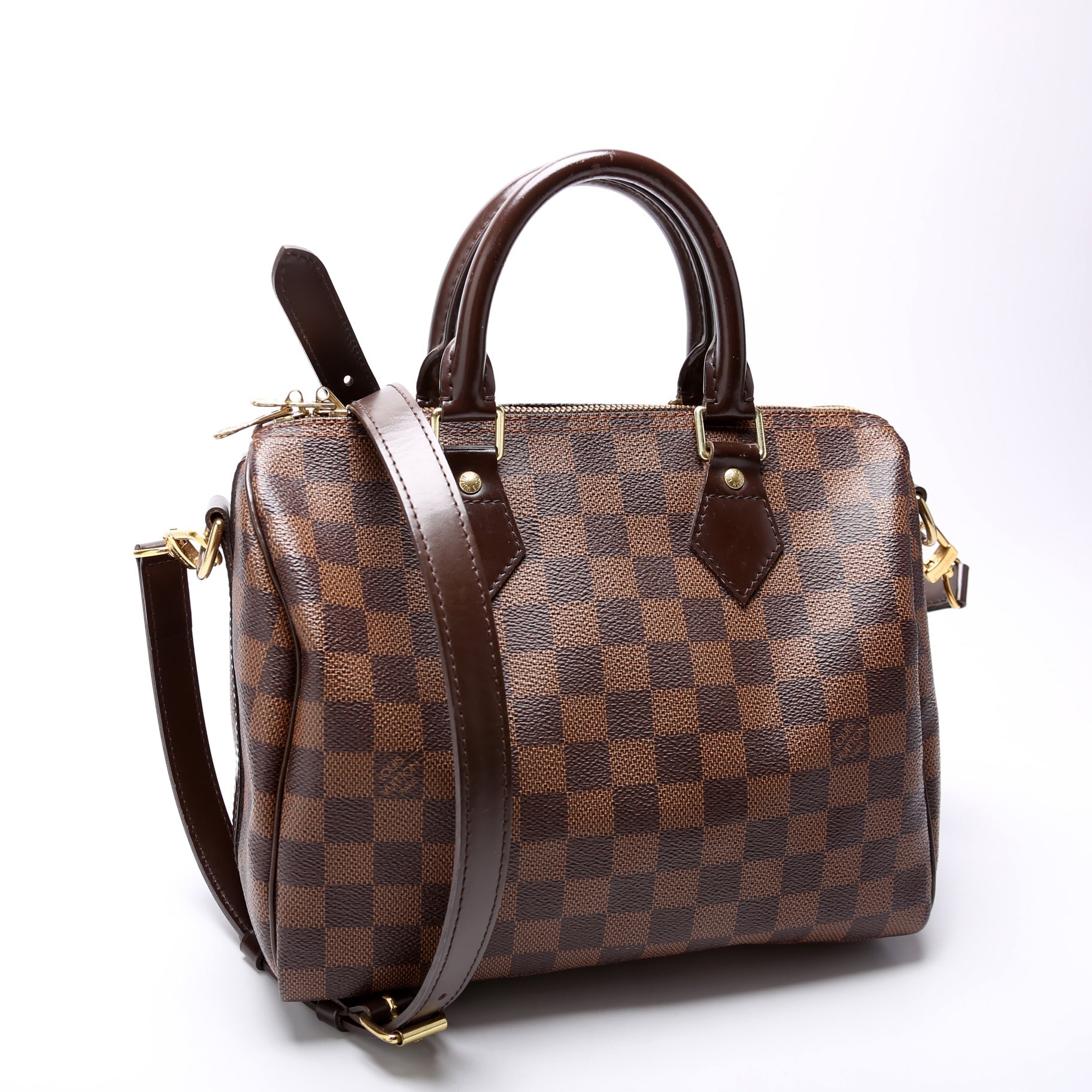 Louis Vuitton Speedy 25 Bandouliere Ebene Damier Handbag Ebene 16