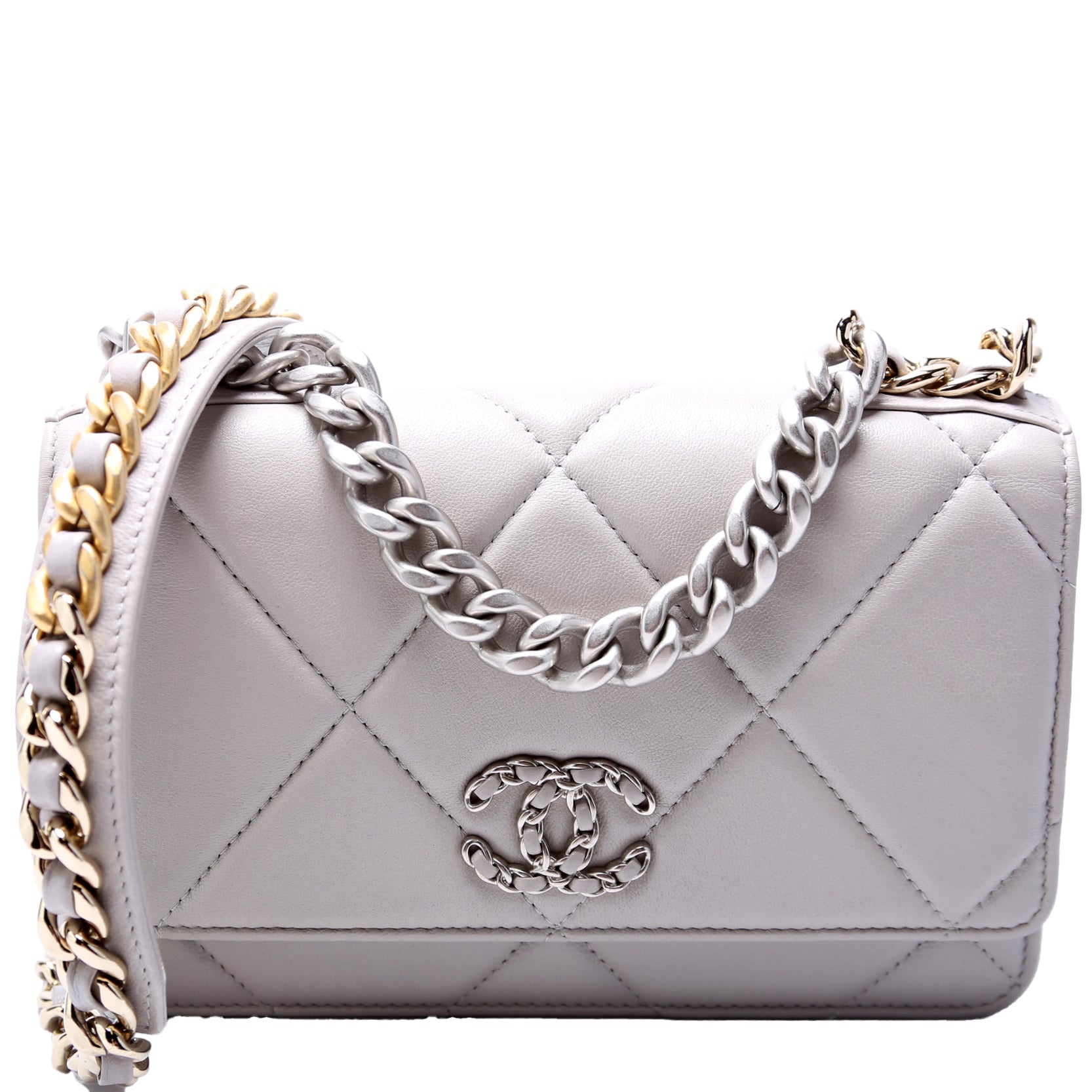 Chanel 19 WOC Quilted Lambskin RFID Clutch Bag Rfid 1