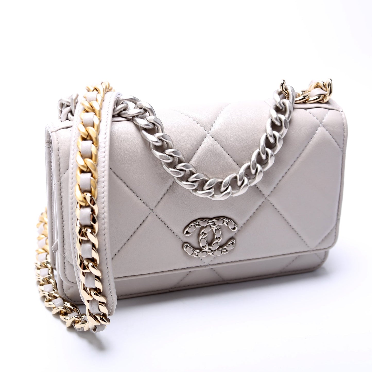 Chanel 19 WOC Quilted Lambskin RFID Clutch Bag Rfid 1