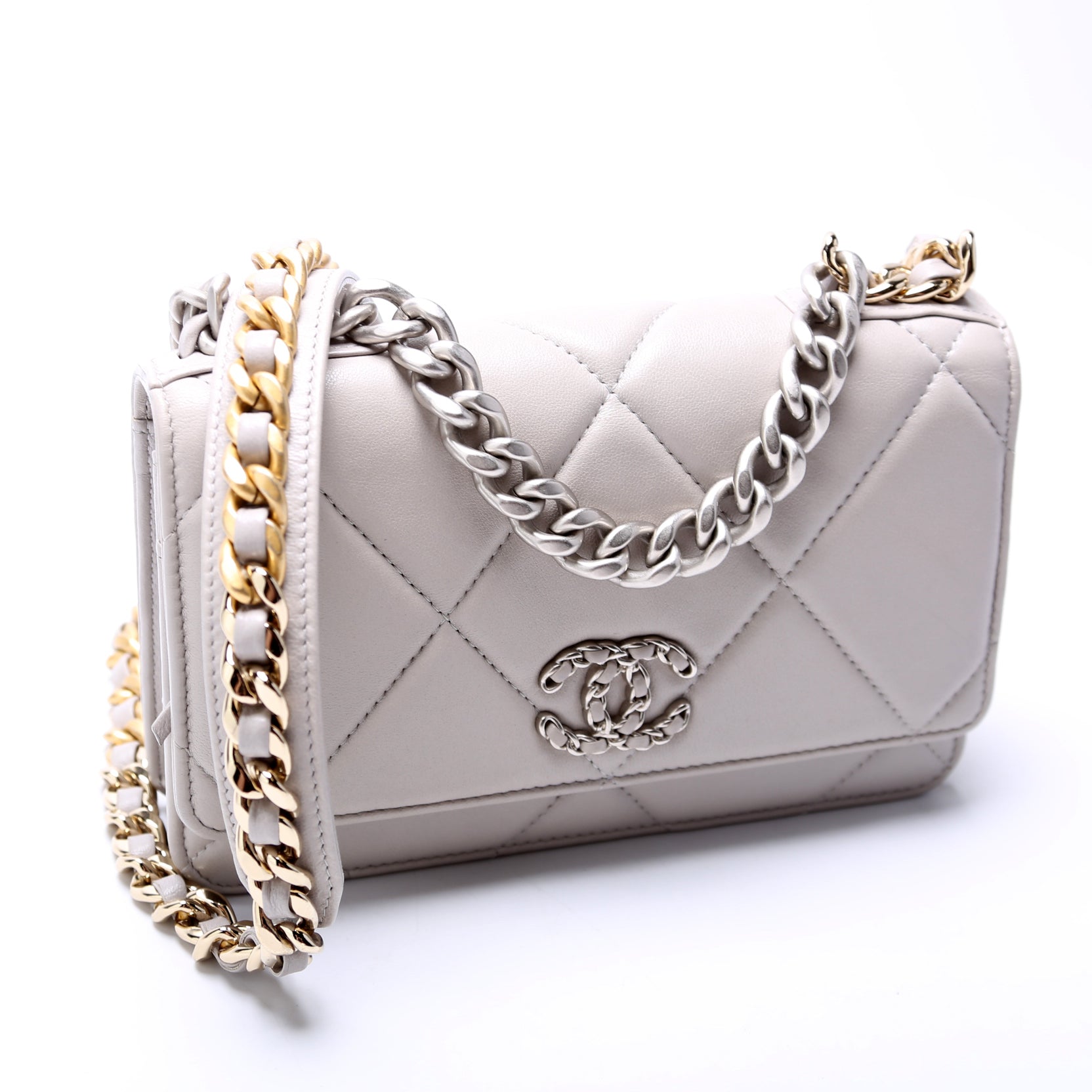 Chanel 19 WOC Quilted Lambskin RFID Clutch Bag Rfid 1