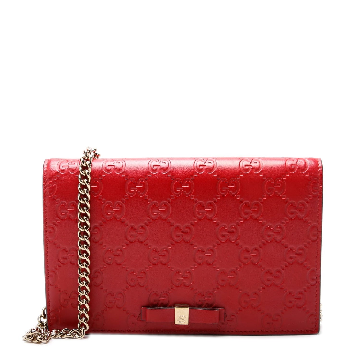Gucci Guccissima Chain Wallet Case
