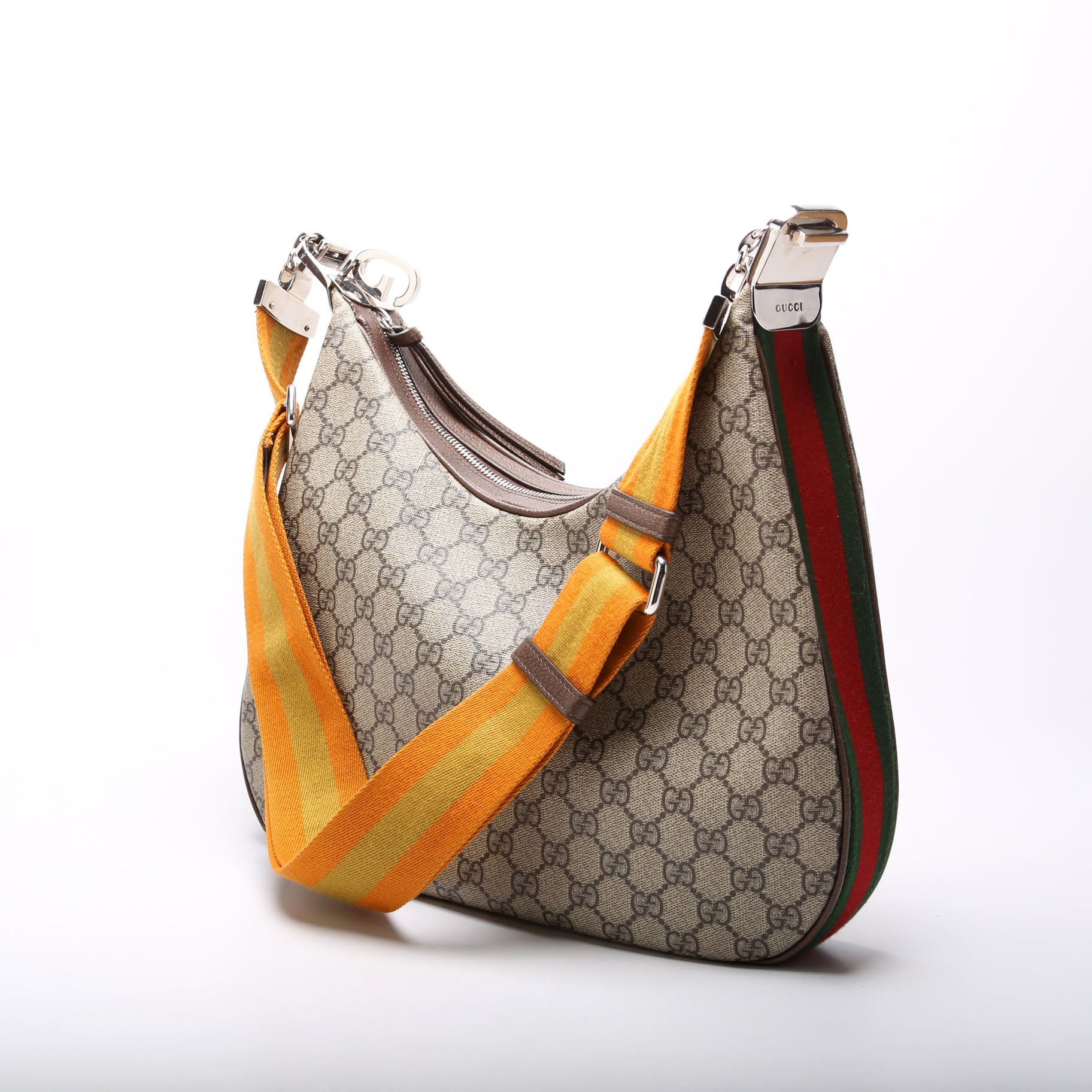 Gucci Attache GG Supreme Medium Shoulder Bag
