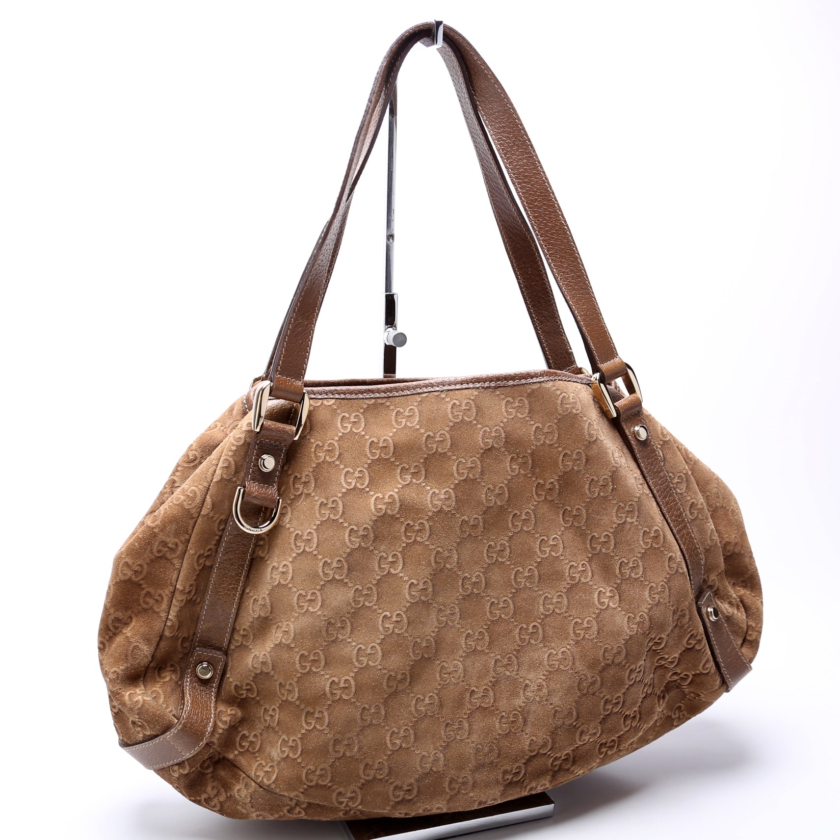 Gucci GG Abbey Suede Medium Travel Bag