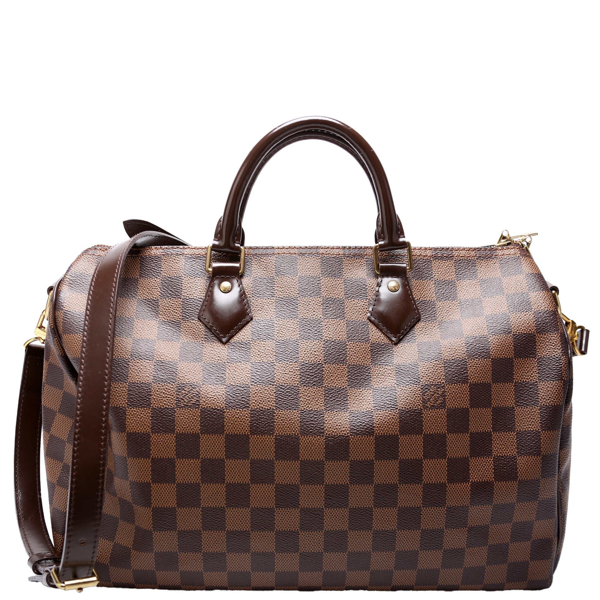 Louis Vuitton Speedy 35 Bandouliere Ebene Damier Handbag Ebene 11
