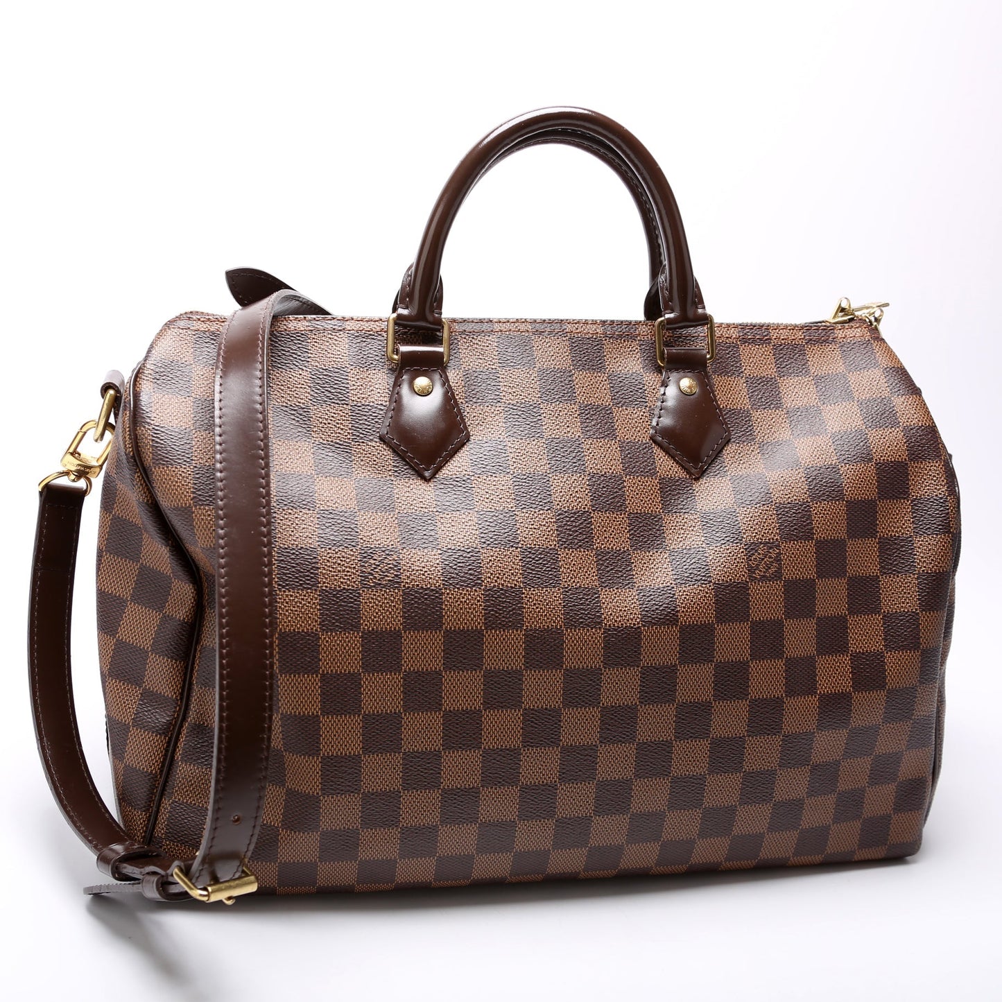 Louis Vuitton Speedy 35 Bandouliere Ebene Damier Handbag Ebene 11