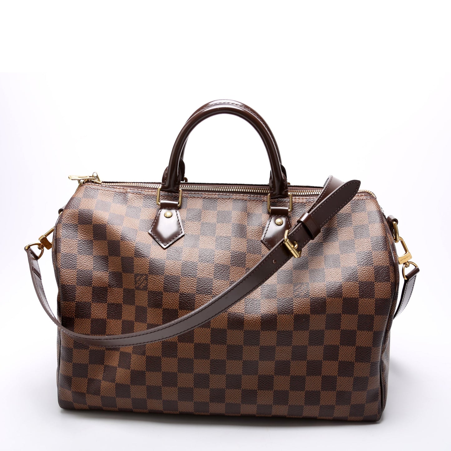 Louis Vuitton Speedy 35 Bandouliere Ebene Damier Handbag Ebene 11