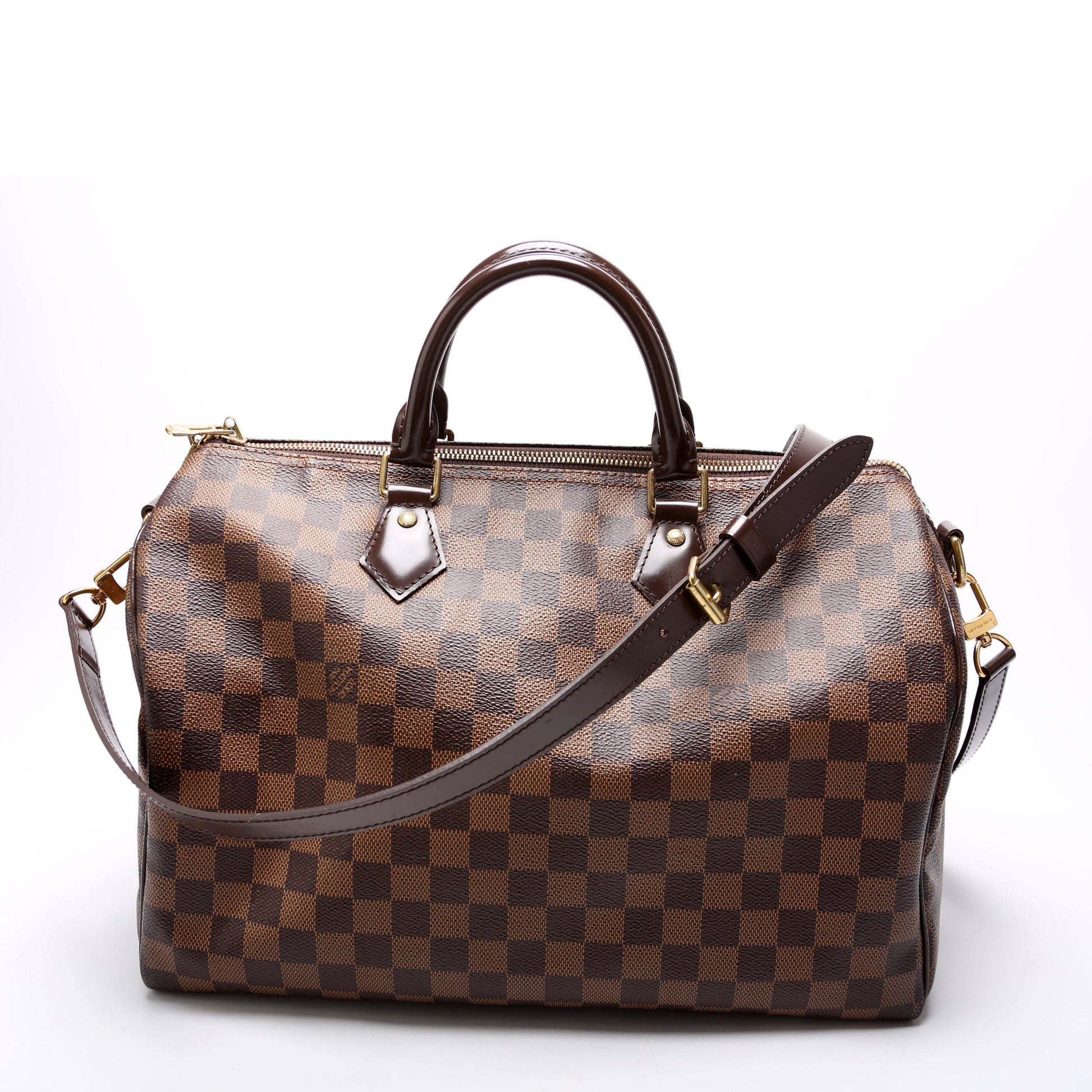 Louis Vuitton Speedy 35 Bandouliere Ebene Damier Handbag Ebene 11