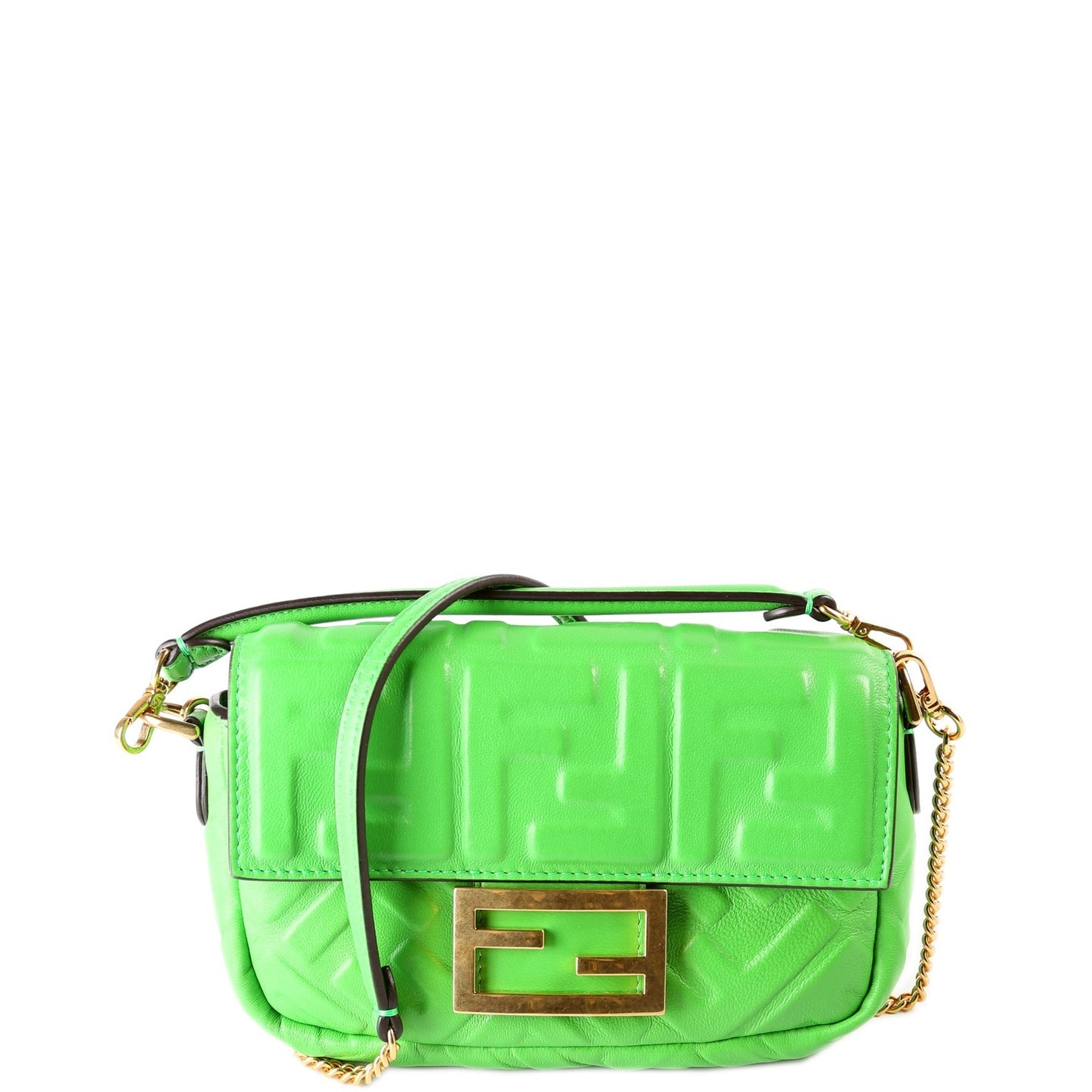 Fendi 8Bs017 Ff Miniuette Bag Leather Travel Bag