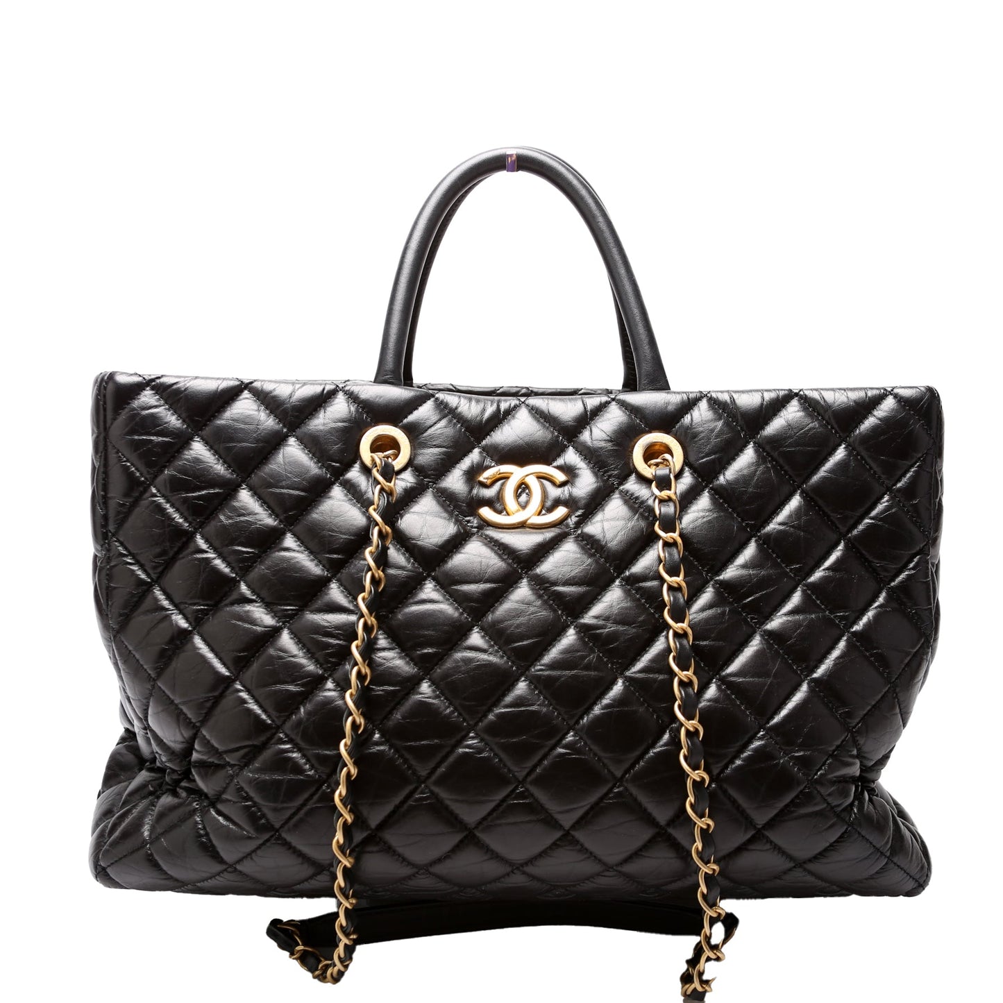 Chanel Coco Handle Shopping Aged Calfskin 26M Tote Bag