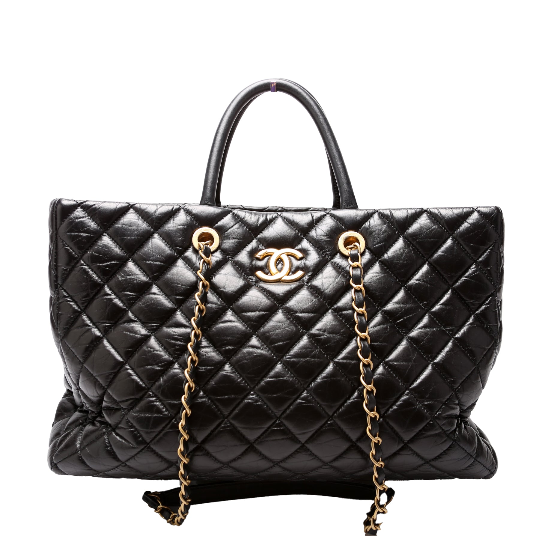 Chanel Coco Handle Shopping Aged Calfskin 26M Tote Bag