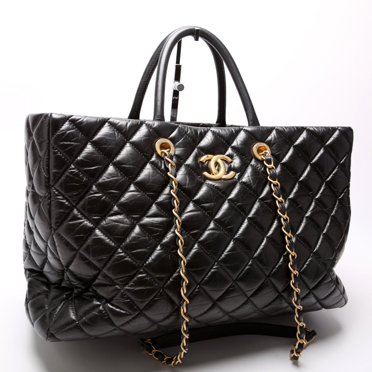 Chanel Coco Handle Shopping Aged Calfskin 26M Tote Bag