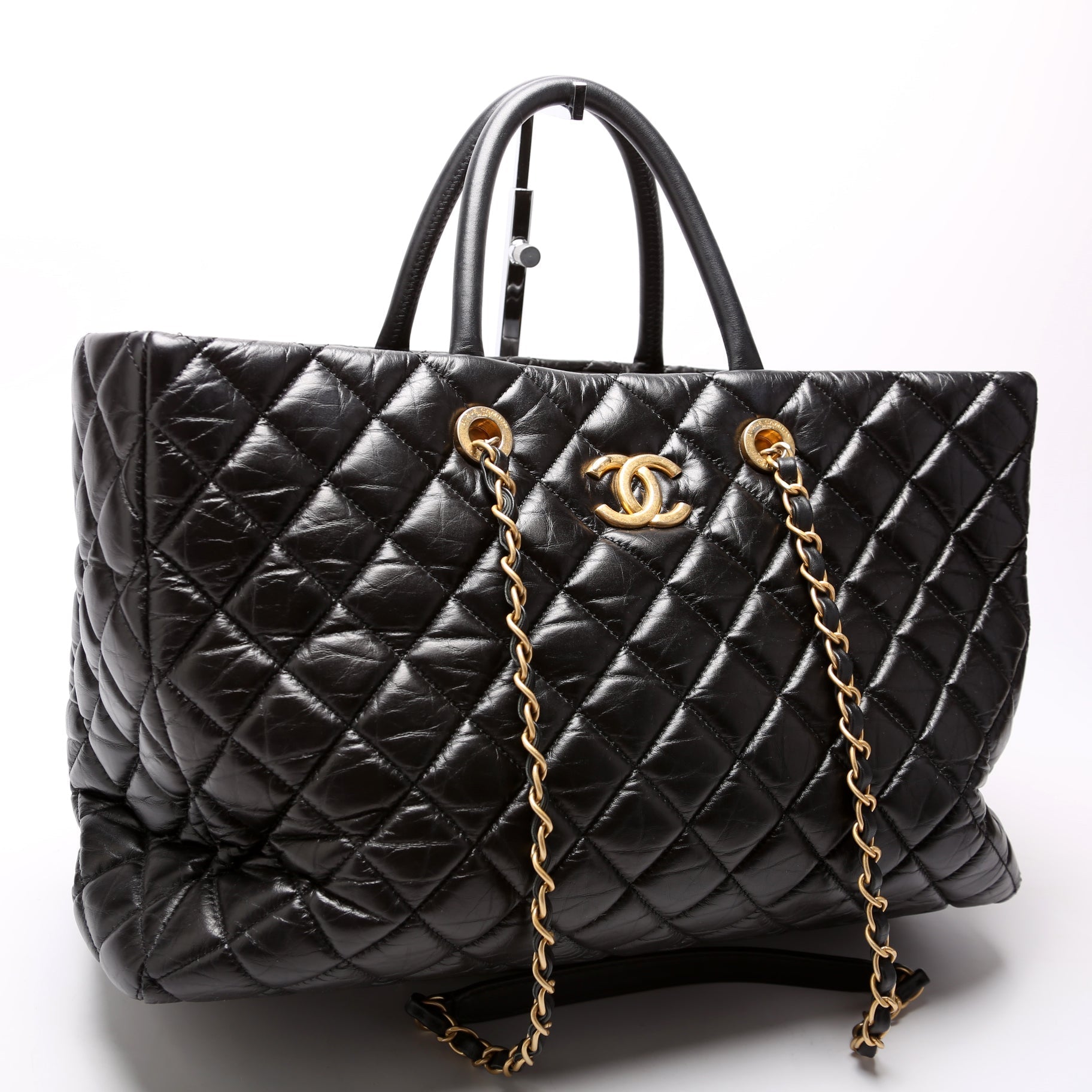 Chanel Coco Handle Shopping Aged Calfskin 26M Tote Bag