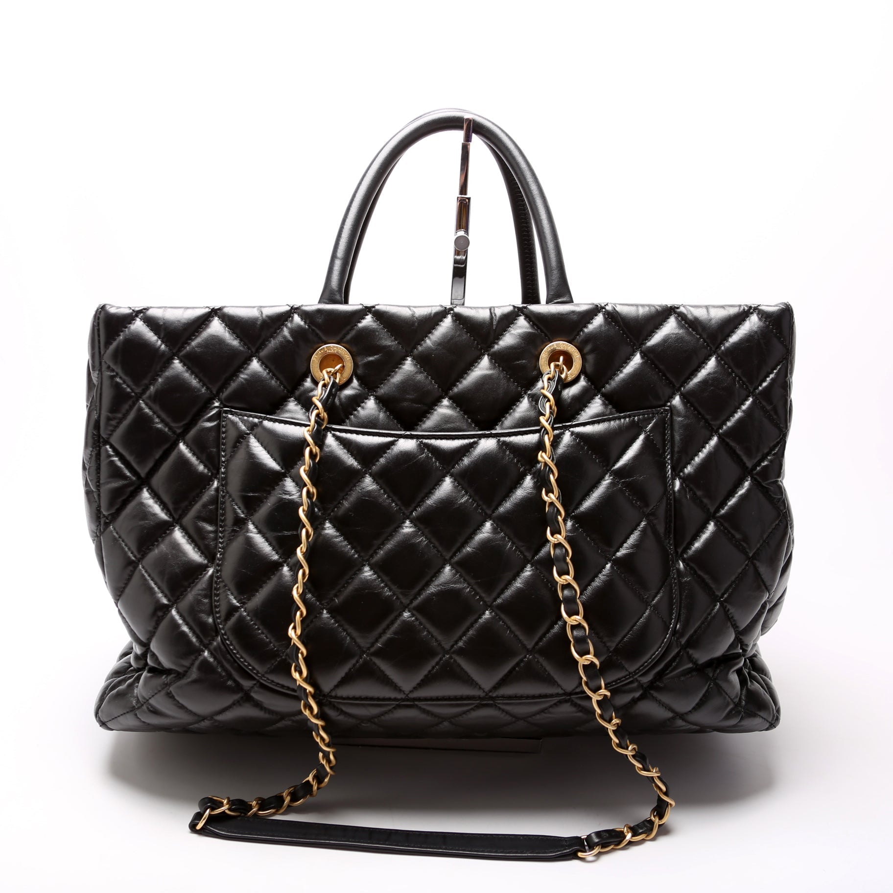 Chanel Coco Handle Shopping Aged Calfskin 26M Tote Bag