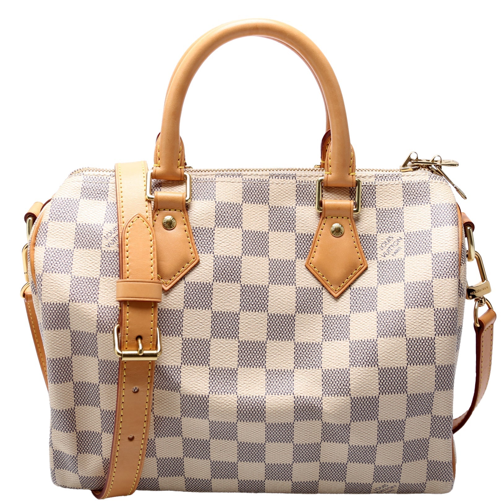Louis Vuitton Speedy 25 Bandouliere Azur Damier Handbag Azur 4