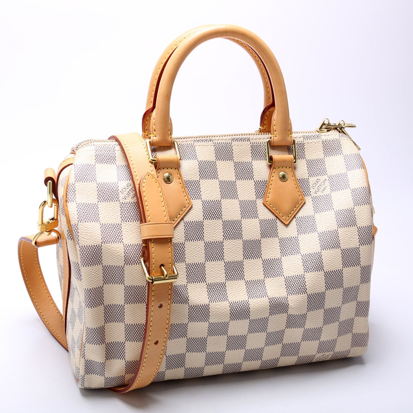 Louis Vuitton Speedy 25 Bandouliere Azur Damier Handbag Azur 4