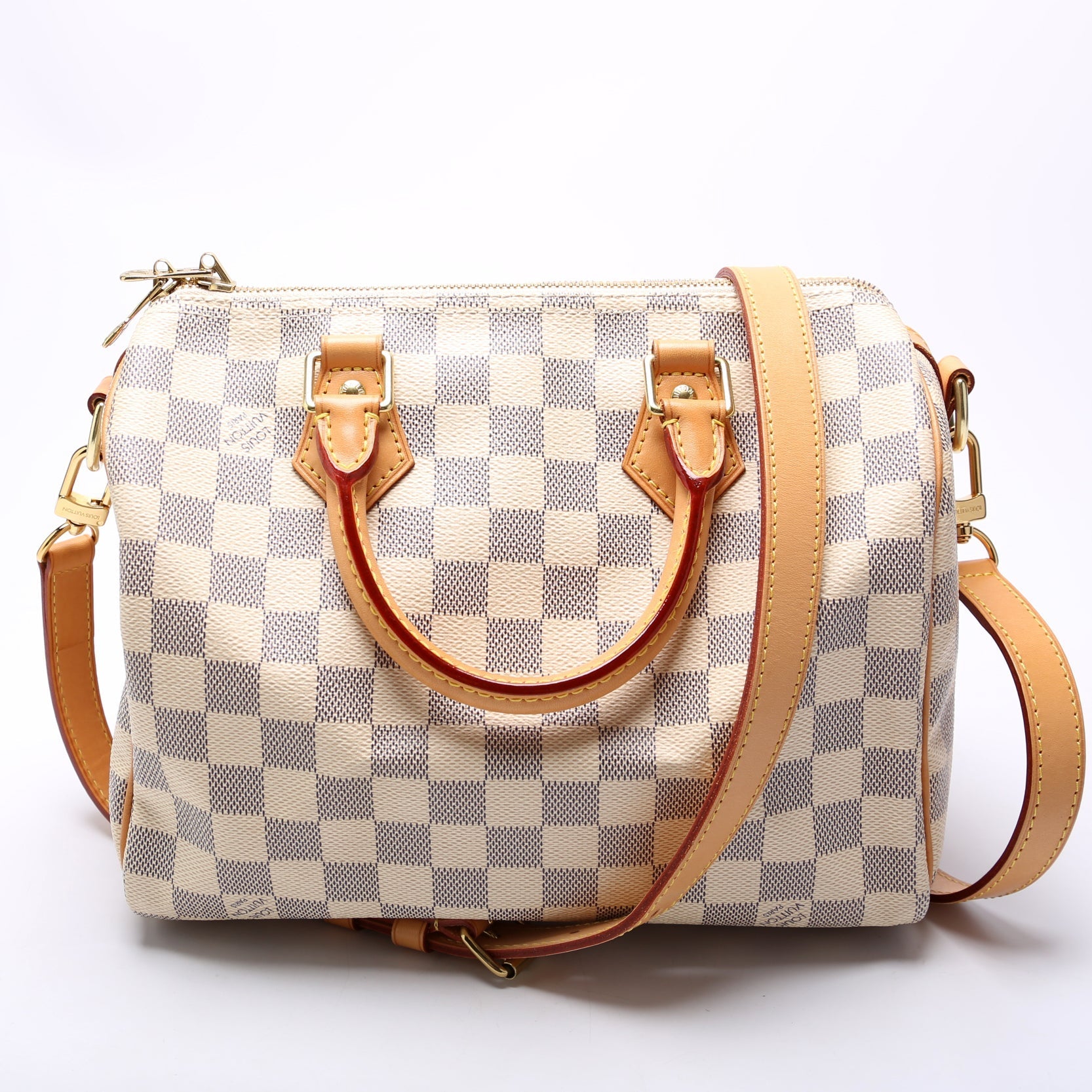 Louis Vuitton Speedy 25 Bandouliere Azur Damier Handbag Azur 4