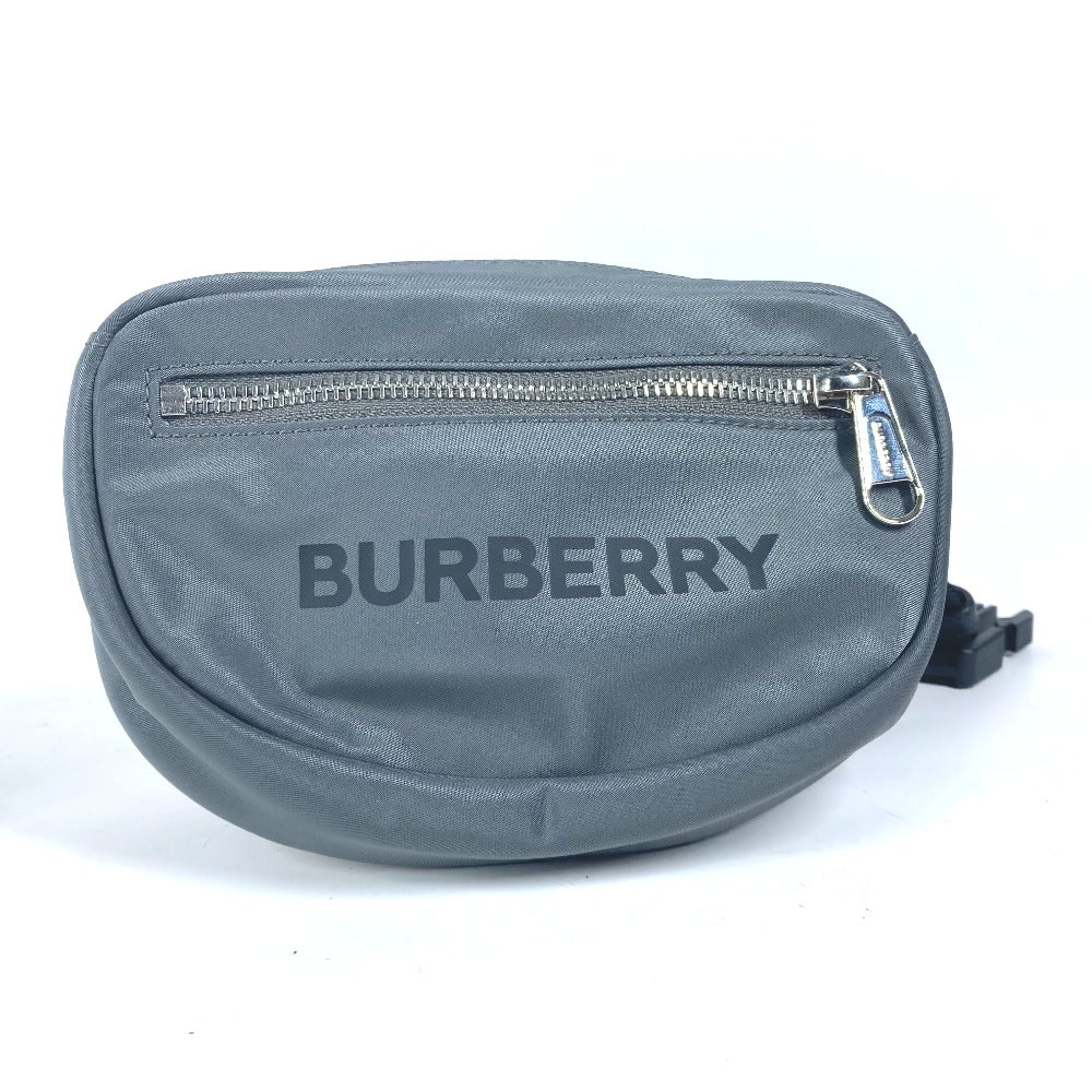 Burberry Sling Bag Cross Mens Nylon Gray Logo Crossbody Bag