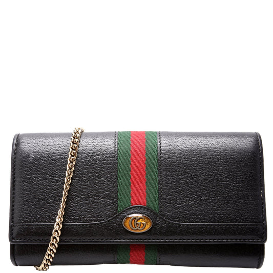 Gucci Ophidia Leather Chain Wallet Case