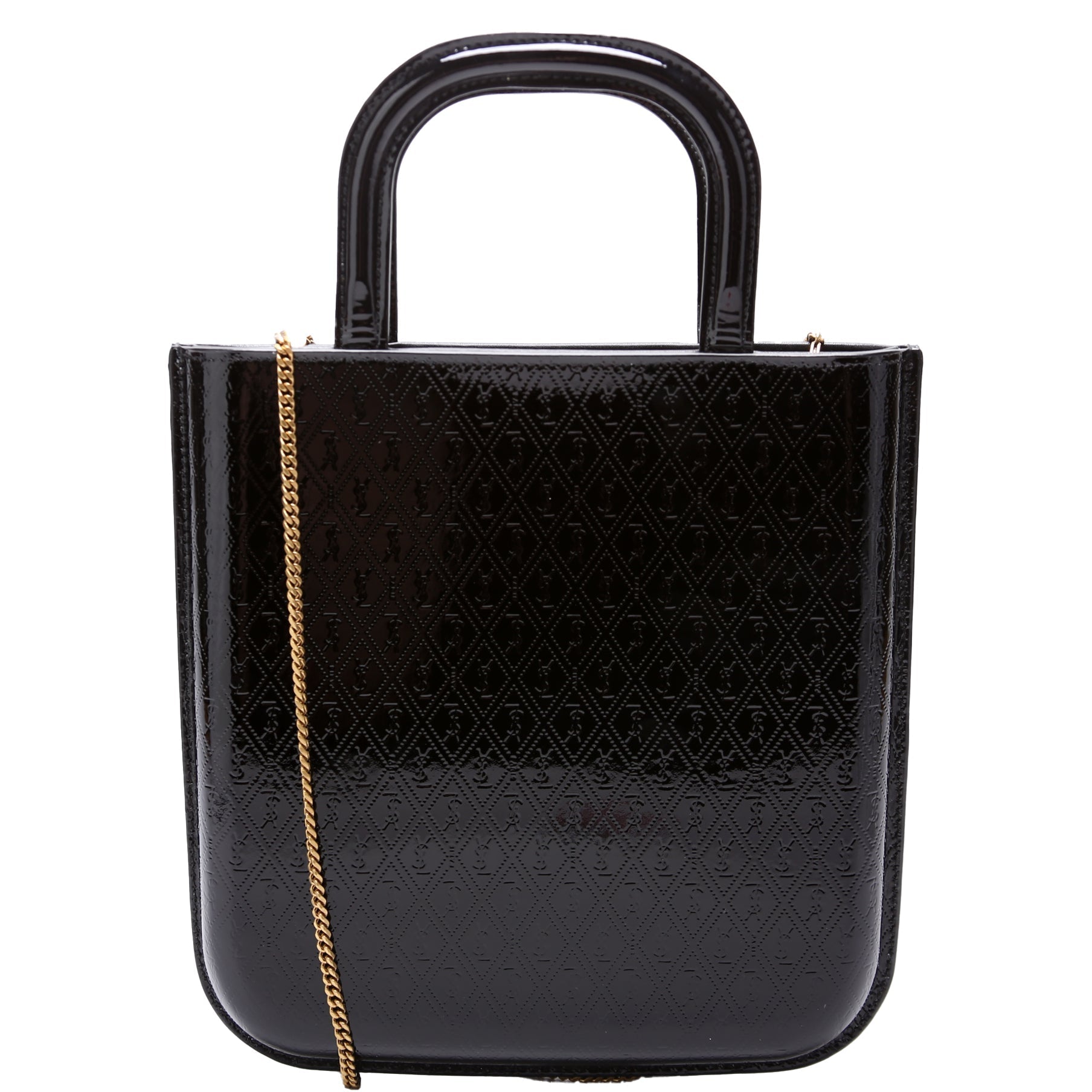 YSL Saint Laurent Saint Laurent All Over Embossed Shopping Bag Mini Logo Travel Bag
