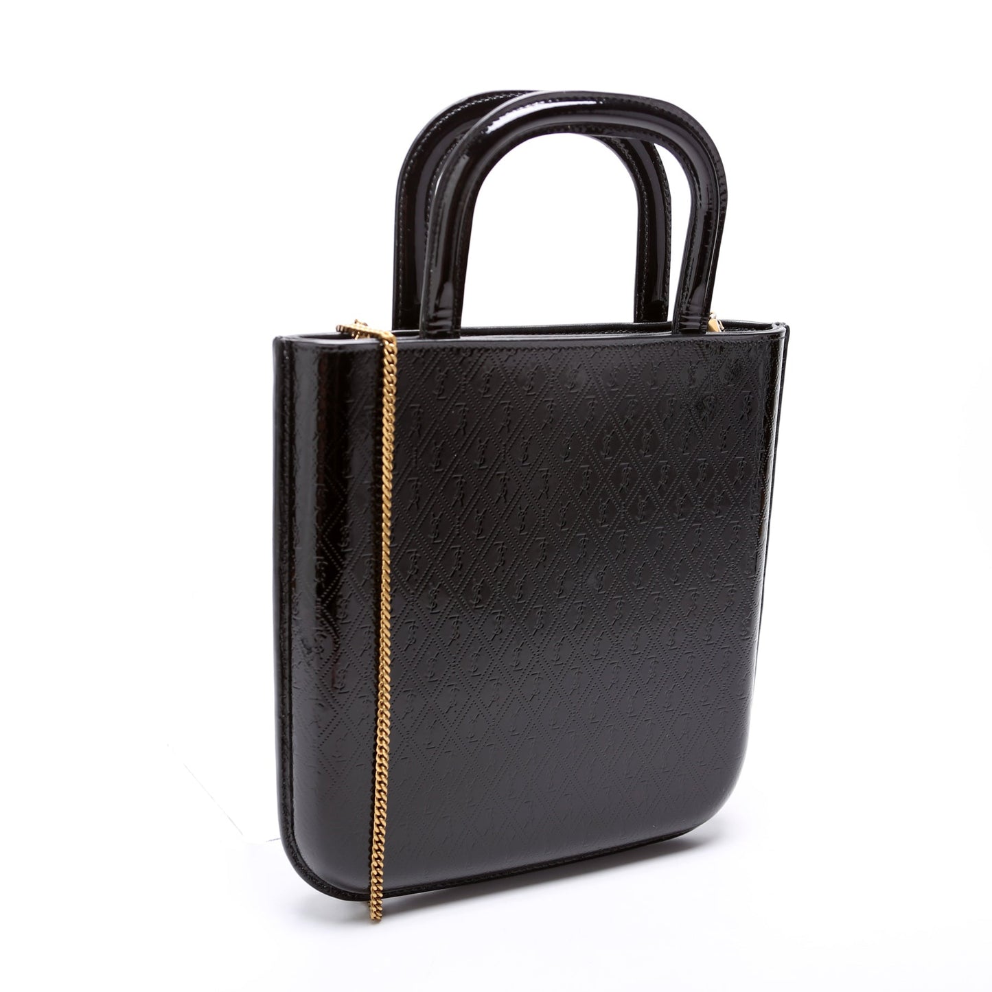 YSL Saint Laurent Saint Laurent All Over Embossed Shopping Bag Mini Logo Travel Bag