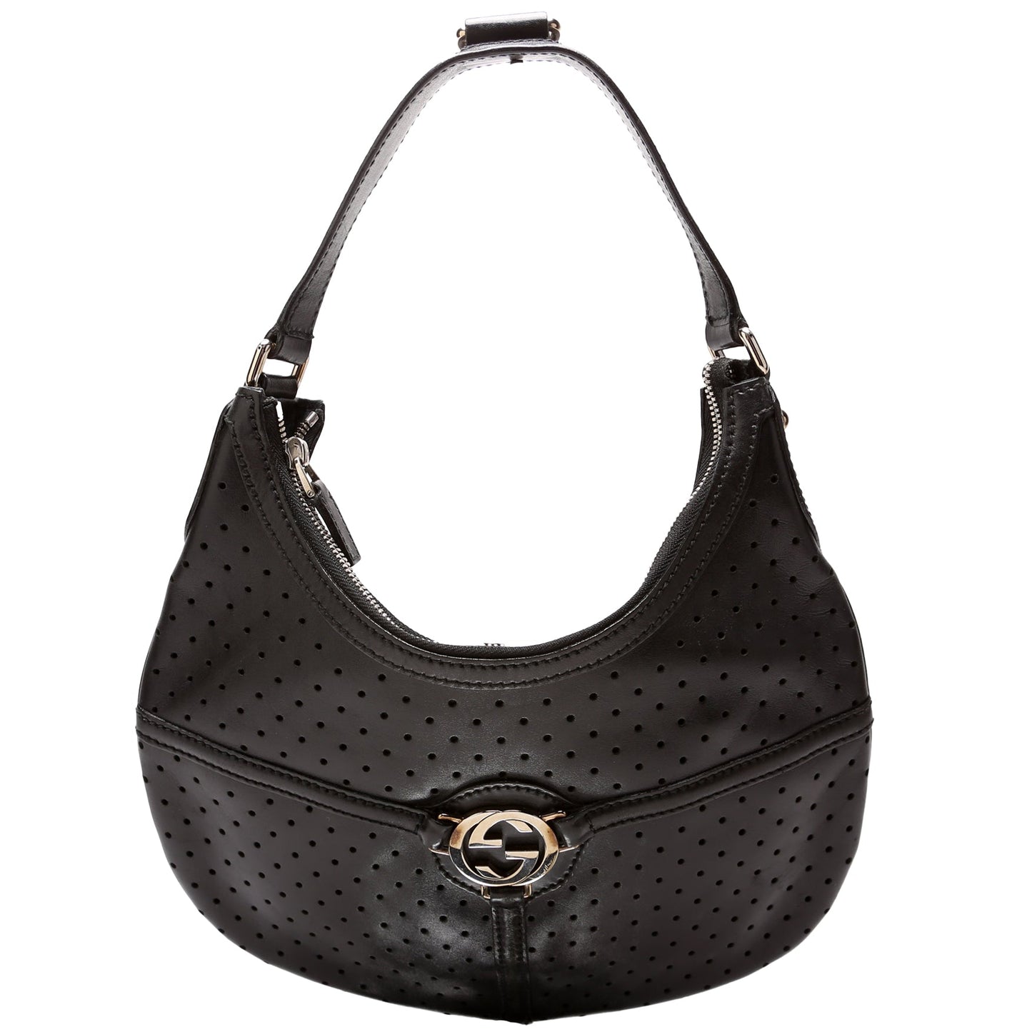 Gucci Reins Perforated Leather Shoulder Bag
