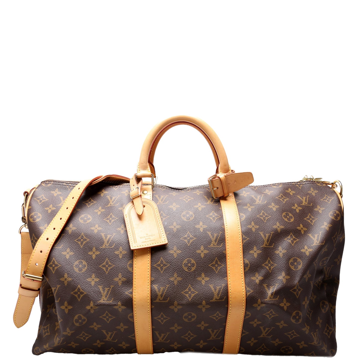 Louis Vuitton Keepall 50 Bandouliere Monogram Travel Bag Monogram 10