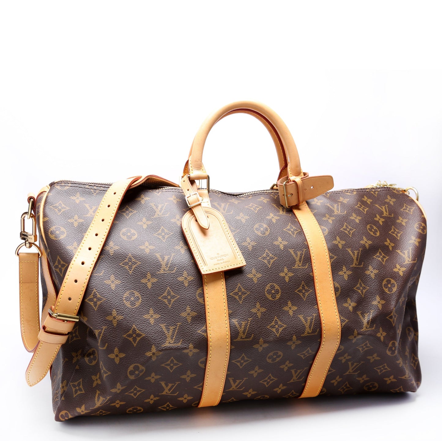 Louis Vuitton Keepall 50 Bandouliere Monogram Travel Bag Monogram 10