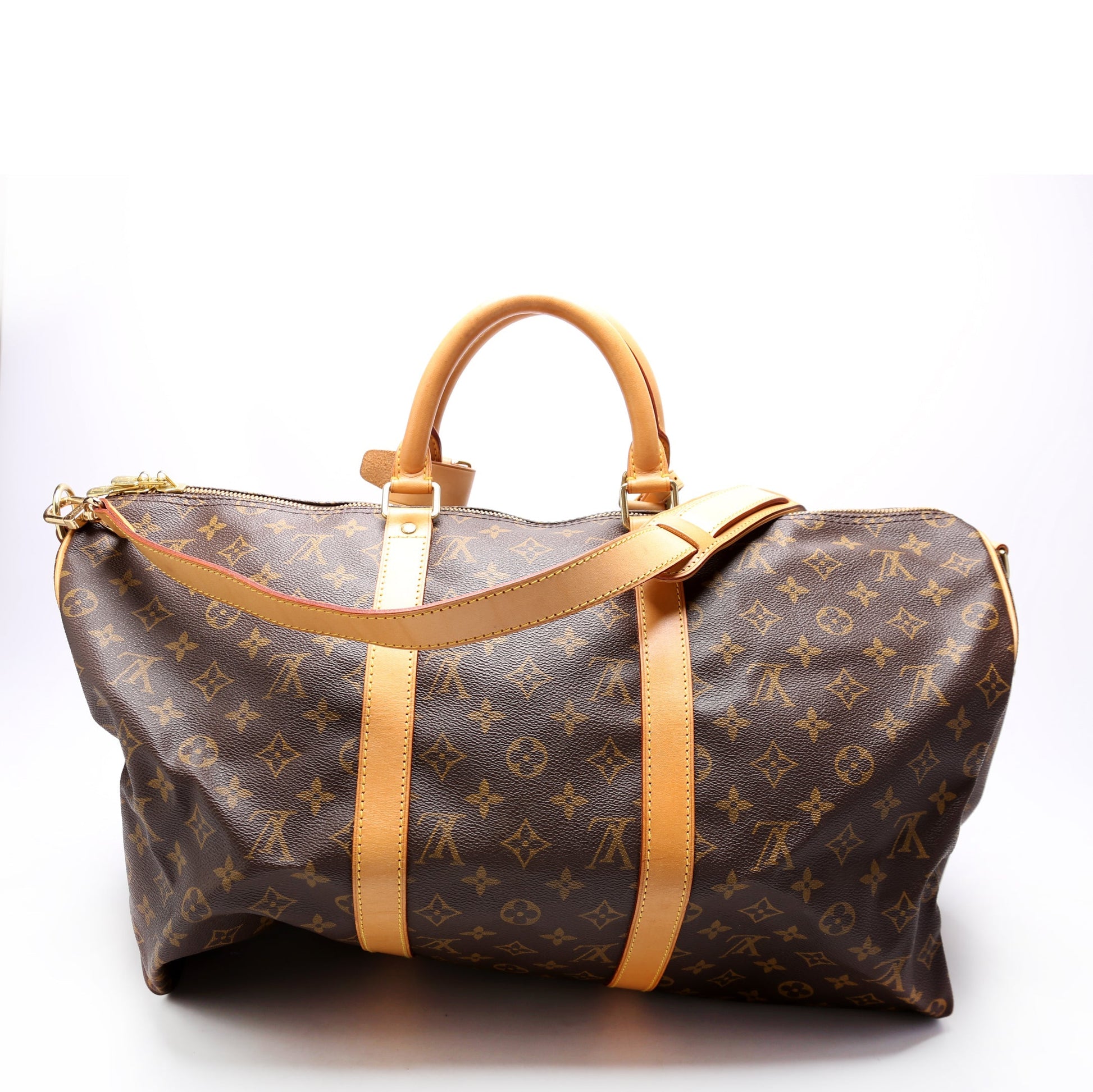 Louis Vuitton Keepall 50 Bandouliere Monogram Travel Bag Monogram 10