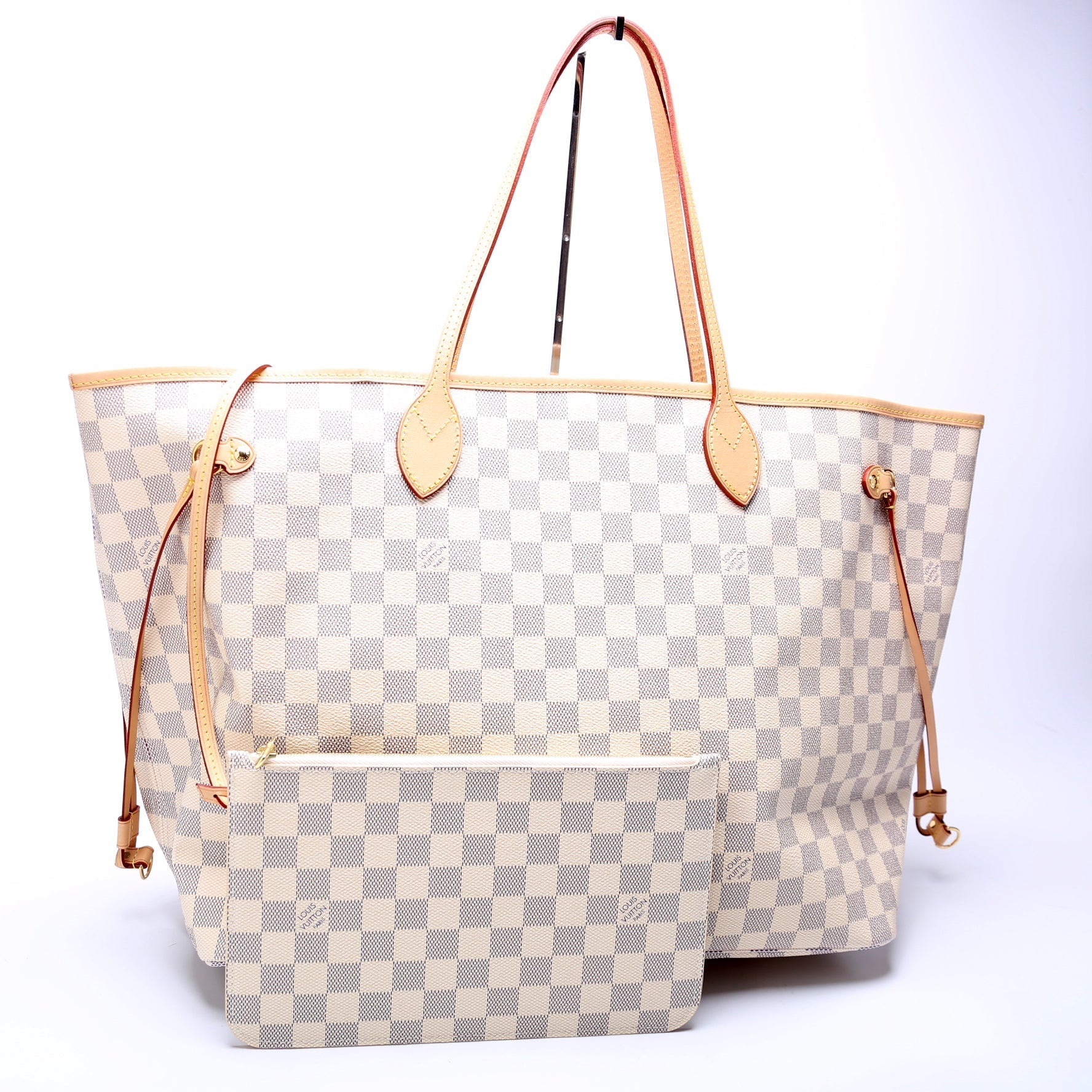 Louis Vuitton Neverfull W GM Azur Damier Wallet Case Azur 4