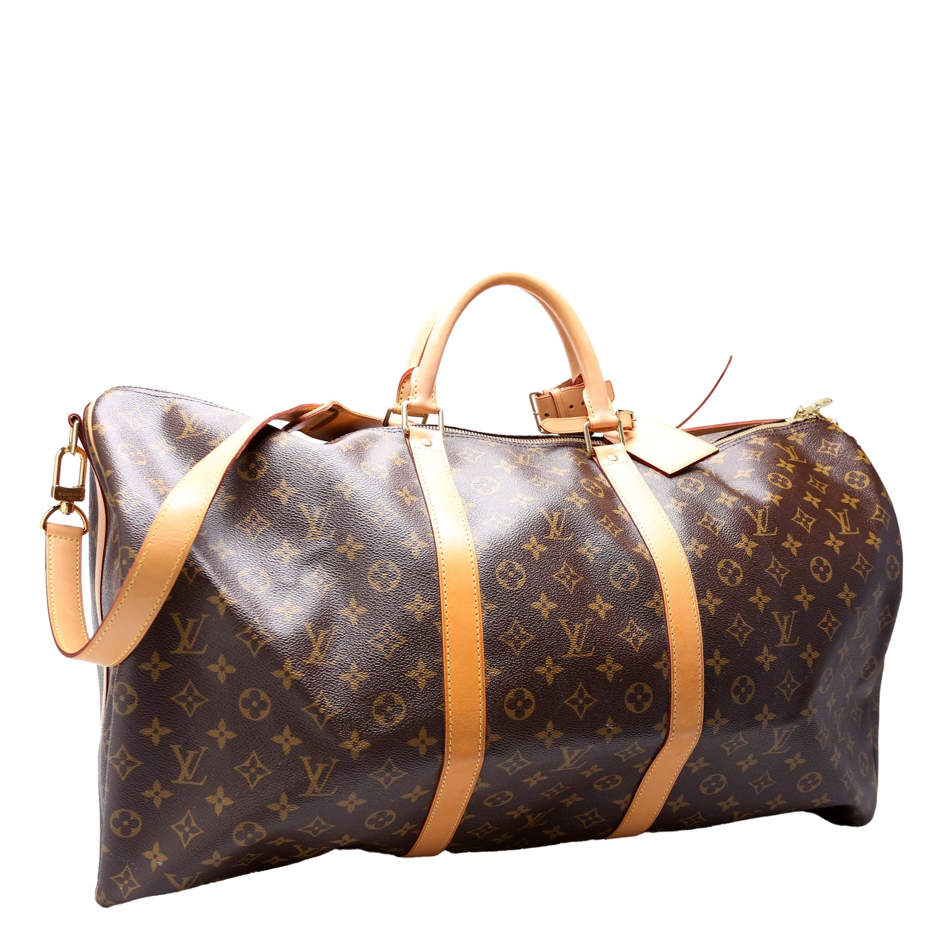 Louis Vuitton Keepall 60 Bandouliere Monogram Travel Bag Monogram 10