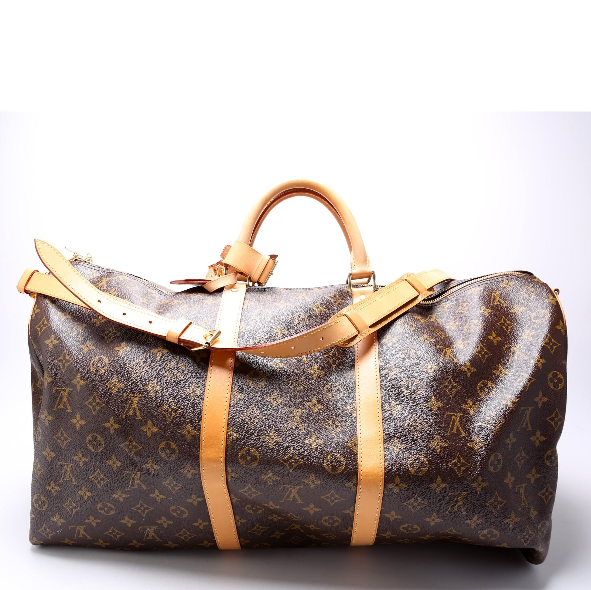 Louis Vuitton Keepall 60 Bandouliere Monogram Travel Bag Monogram 10