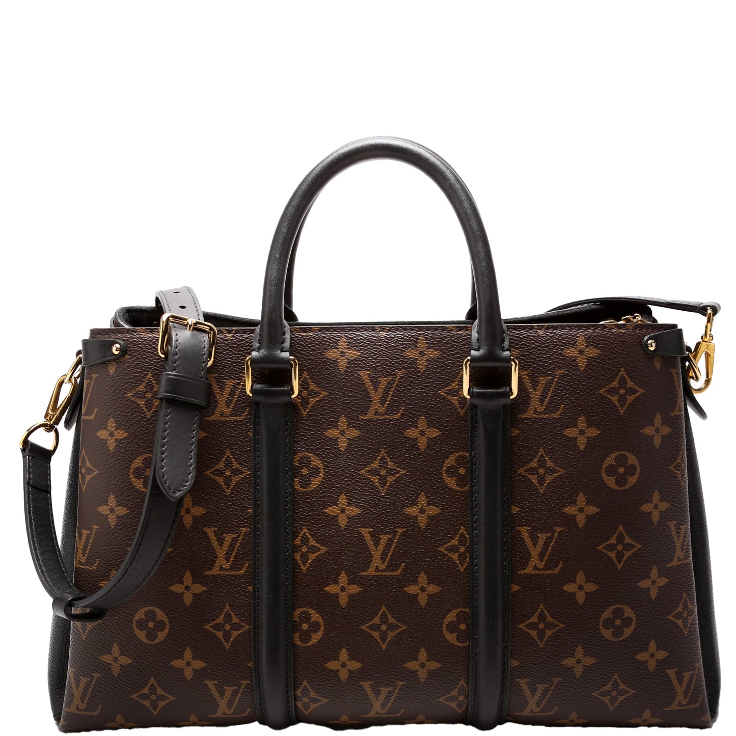 Louis Vuitton Soufflot Monogram Black MM Handbag