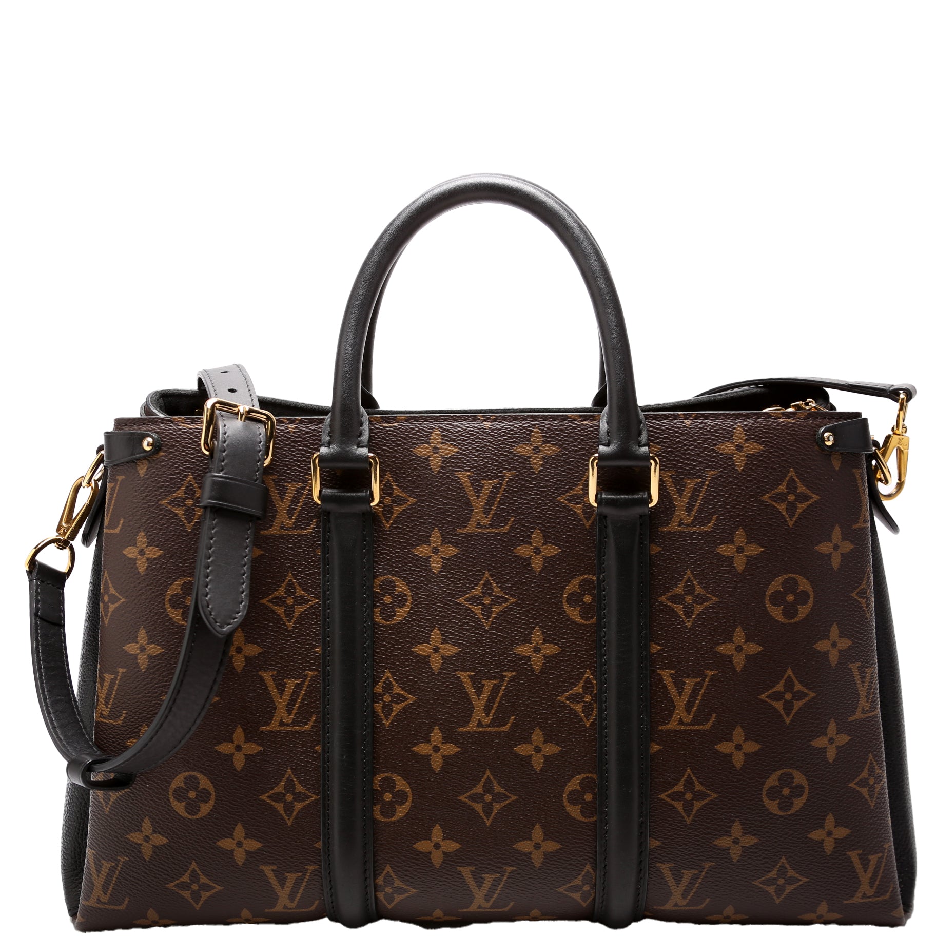 Louis Vuitton Soufflot Monogram Black MM Handbag