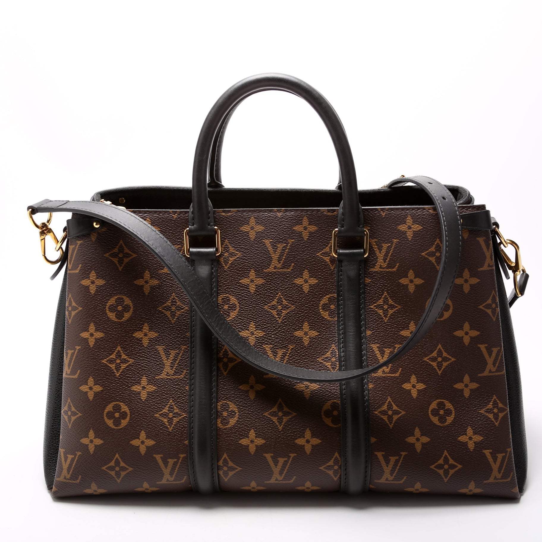 Louis Vuitton Soufflot Monogram Black MM Handbag