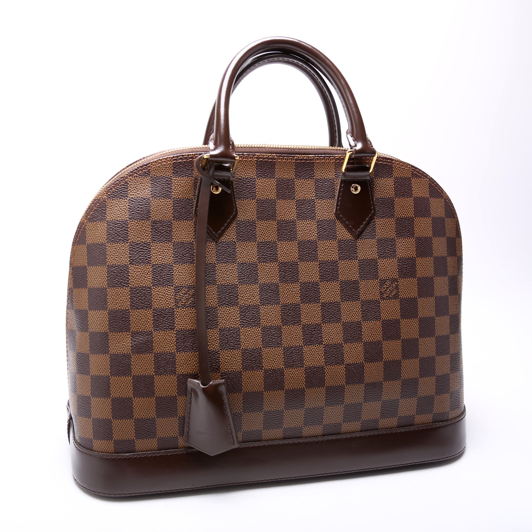 Louis Vuitton Alma MM Ebene Newer Damier Handbag