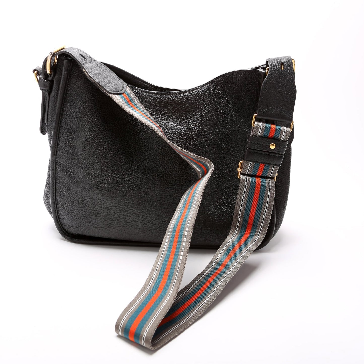 Prada Vitello Daino Hobo Bag Black Travel Bag