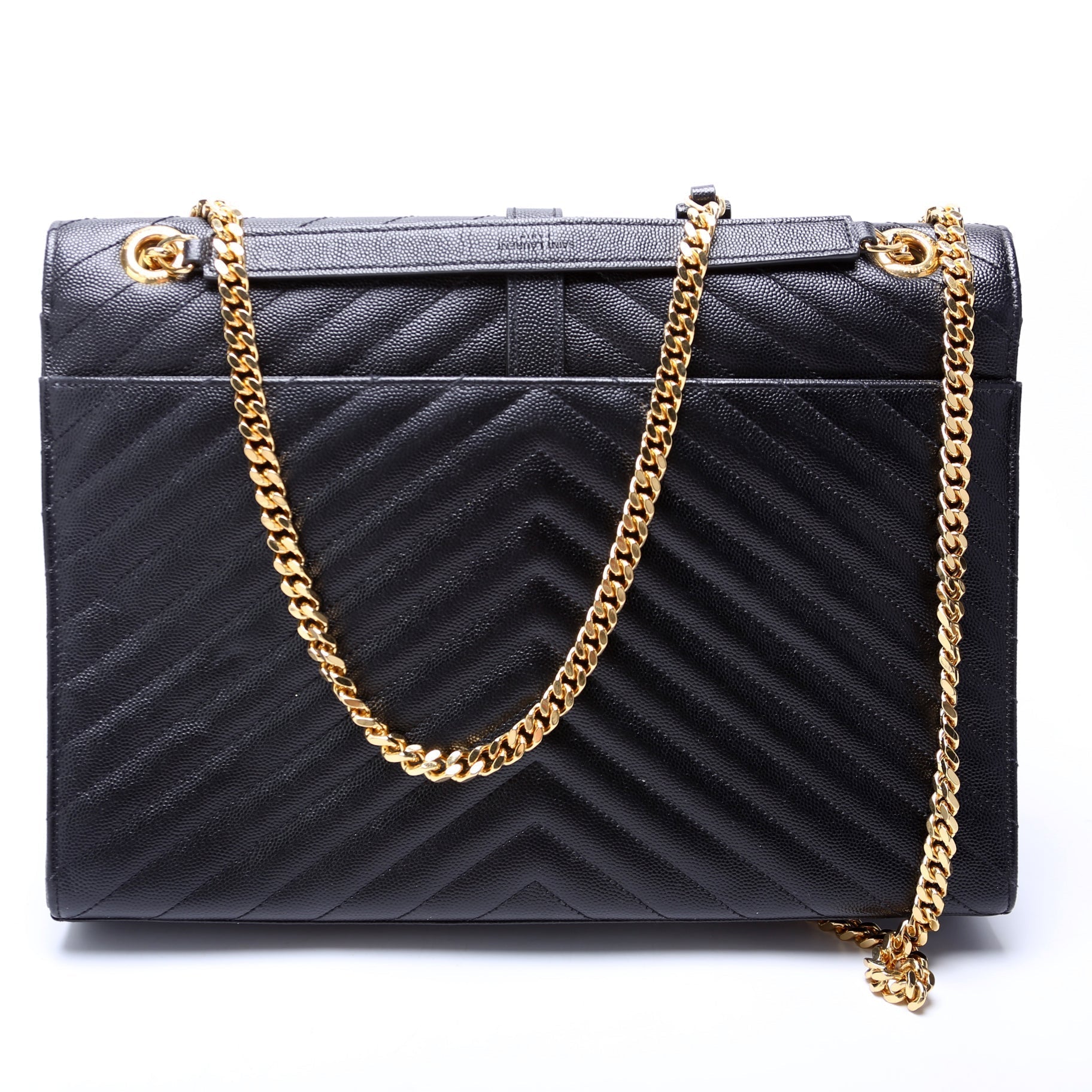 YSL Saint Laurent Envelope Chevron Bag Large Travel Bag