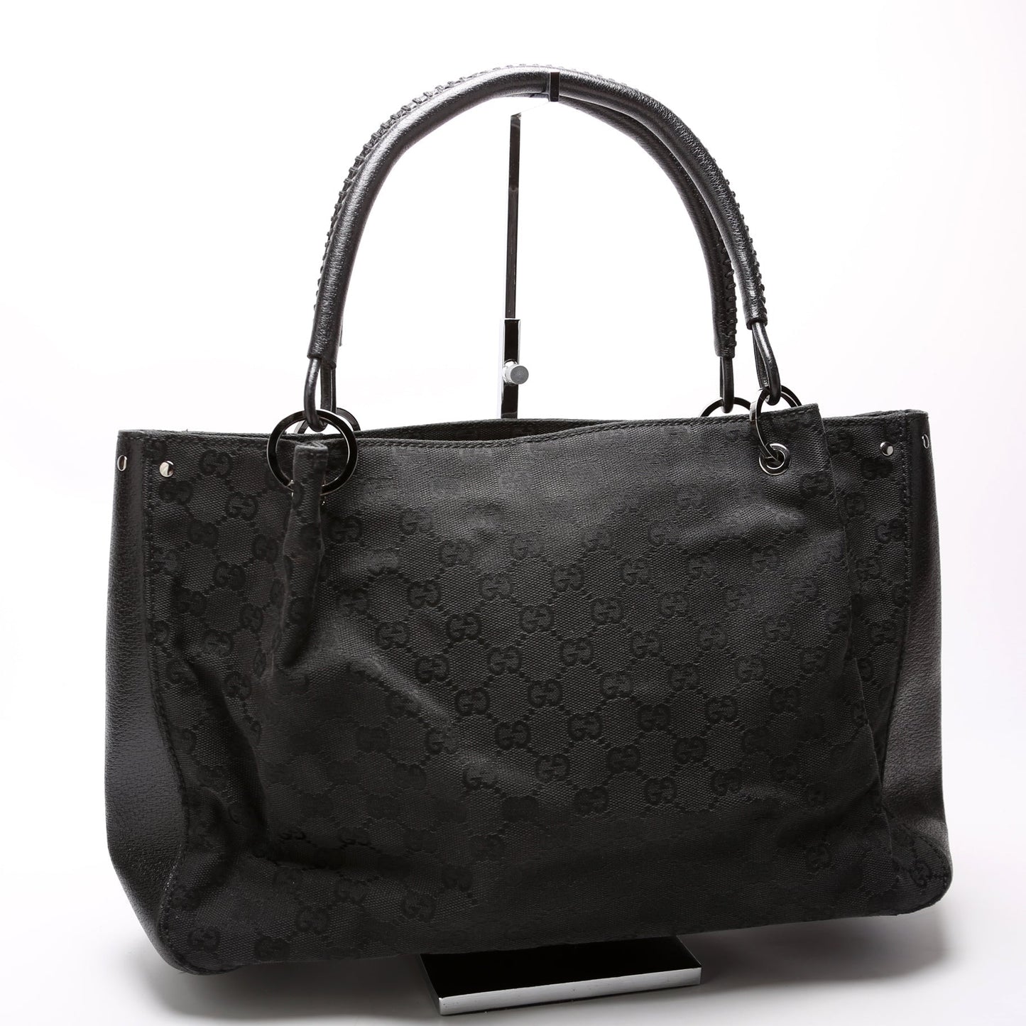 Gucci GG Canvas Black Tote Bag 4