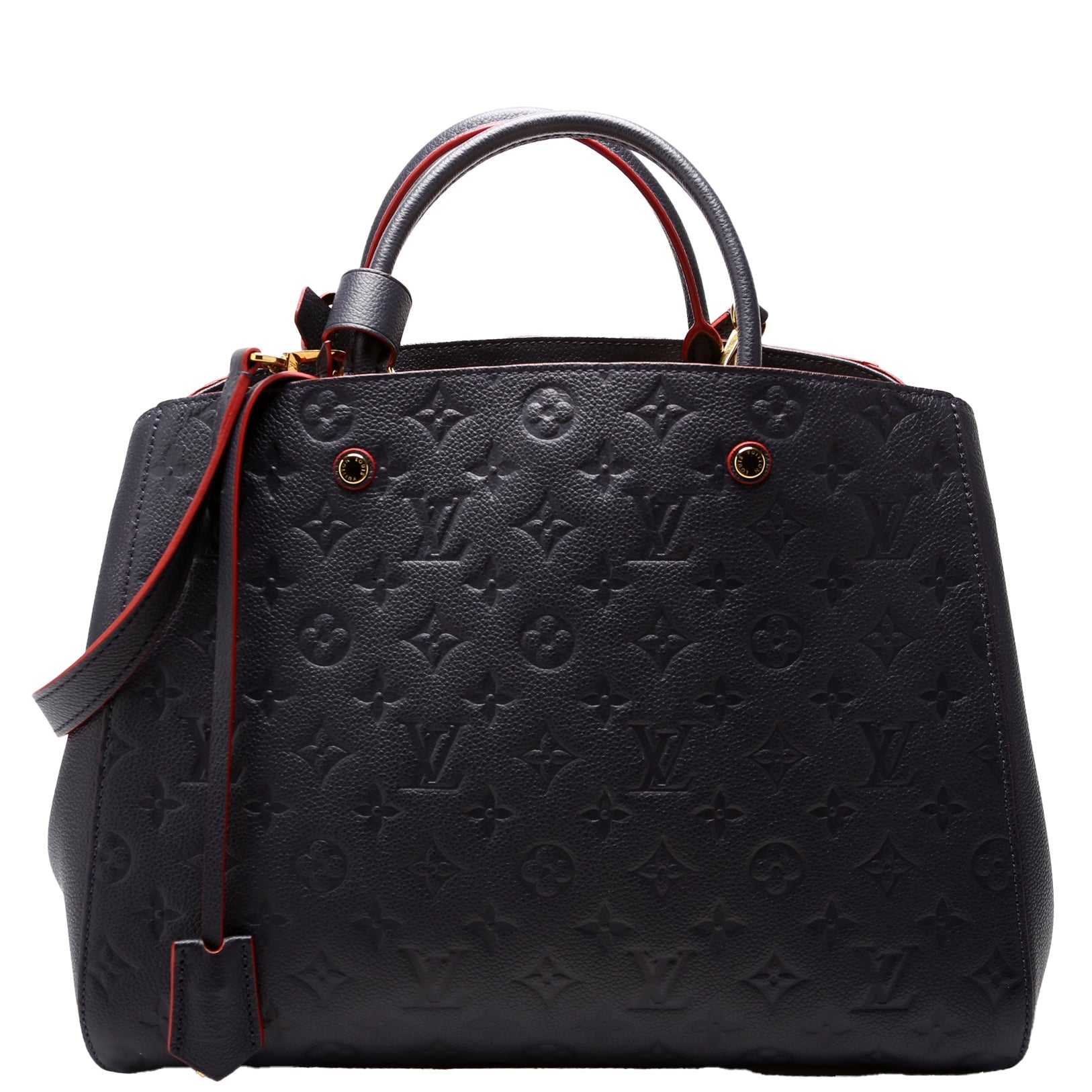 Louis Vuitton Montaigne GM Navy Empreinte Blue Handbag