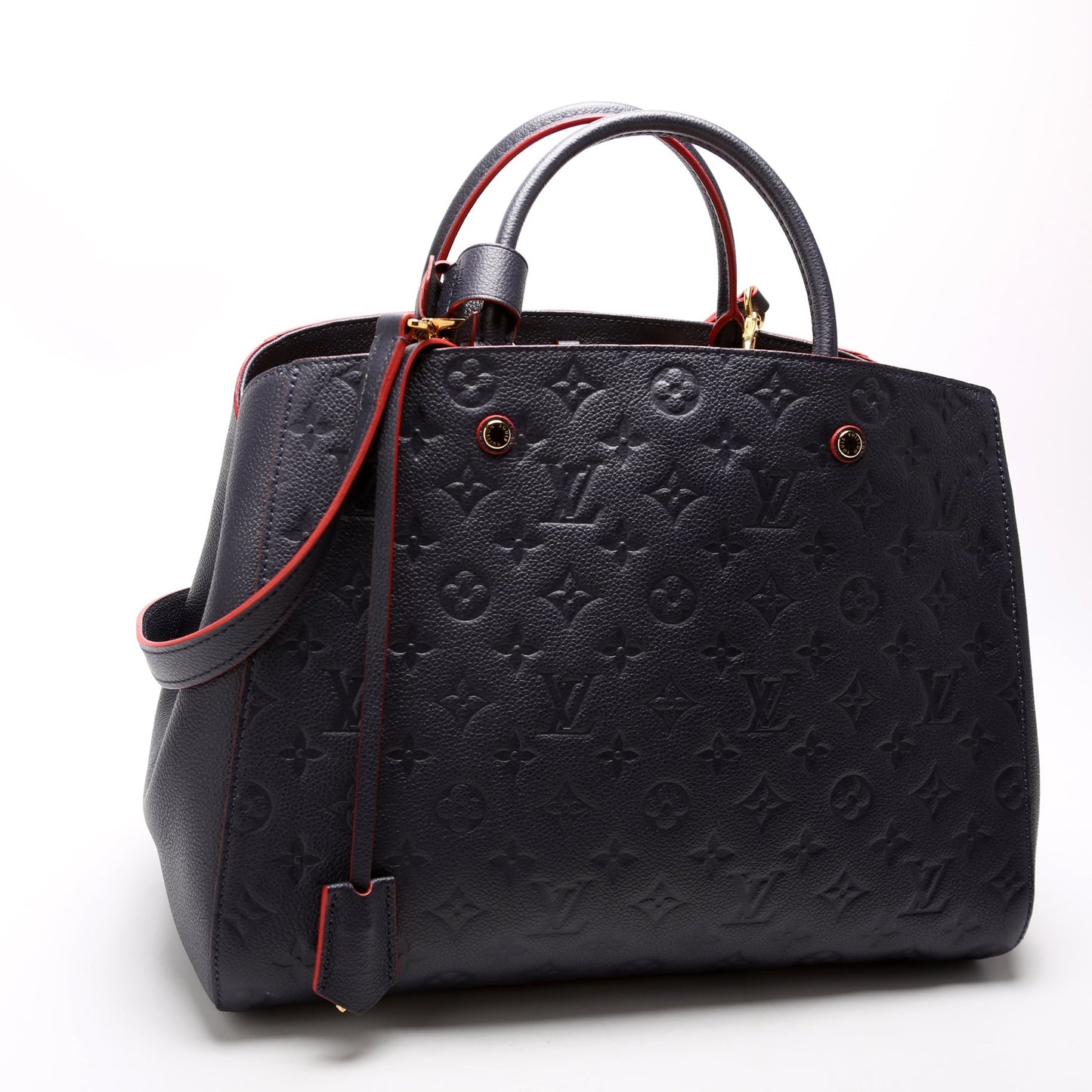 Louis Vuitton Montaigne GM Navy Empreinte Blue Handbag