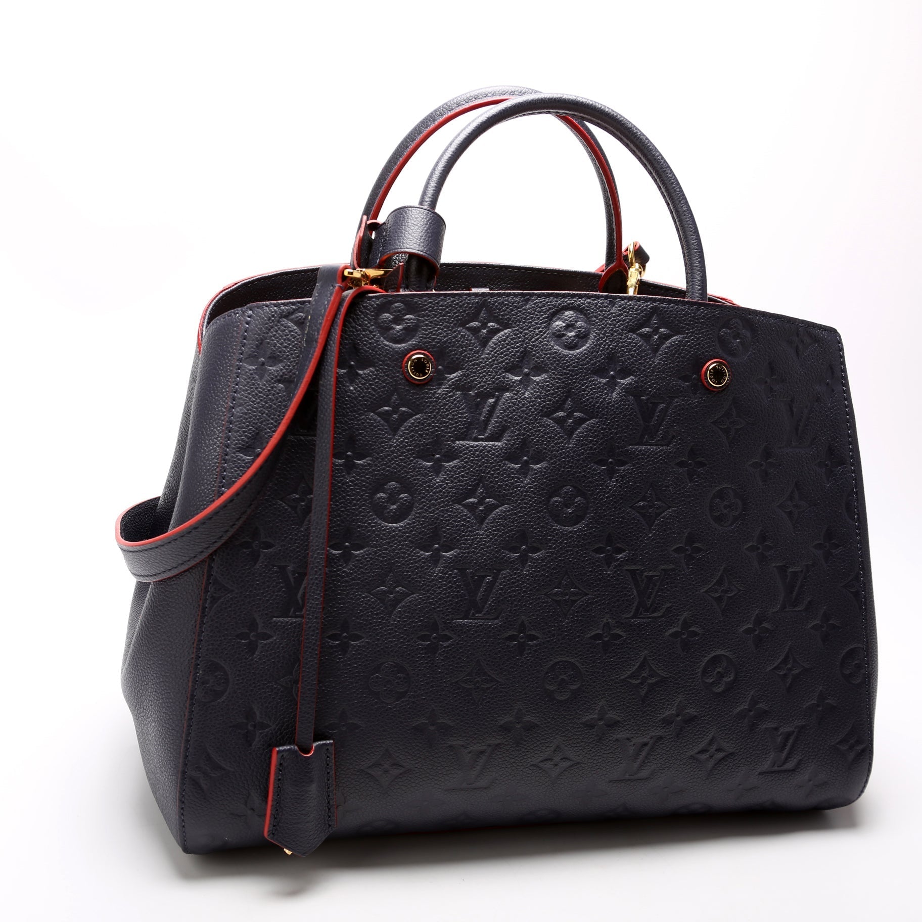 Louis Vuitton Montaigne GM Navy Empreinte Blue Handbag