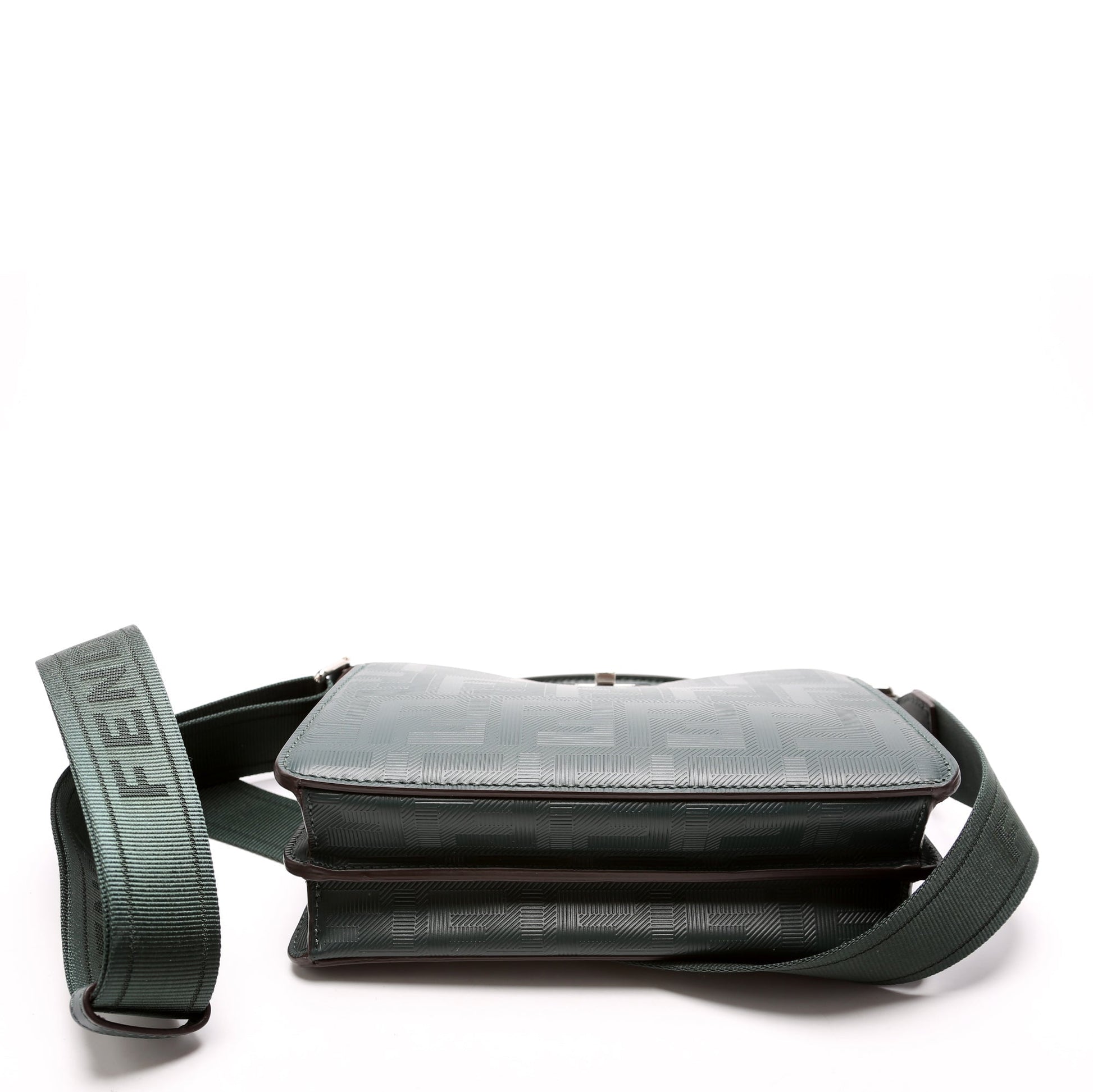 Fendi Marc Jacobs Ff Peekaboo Iseeu Crossbody 7Va582 Bag Green Embossed Crossbody Bag