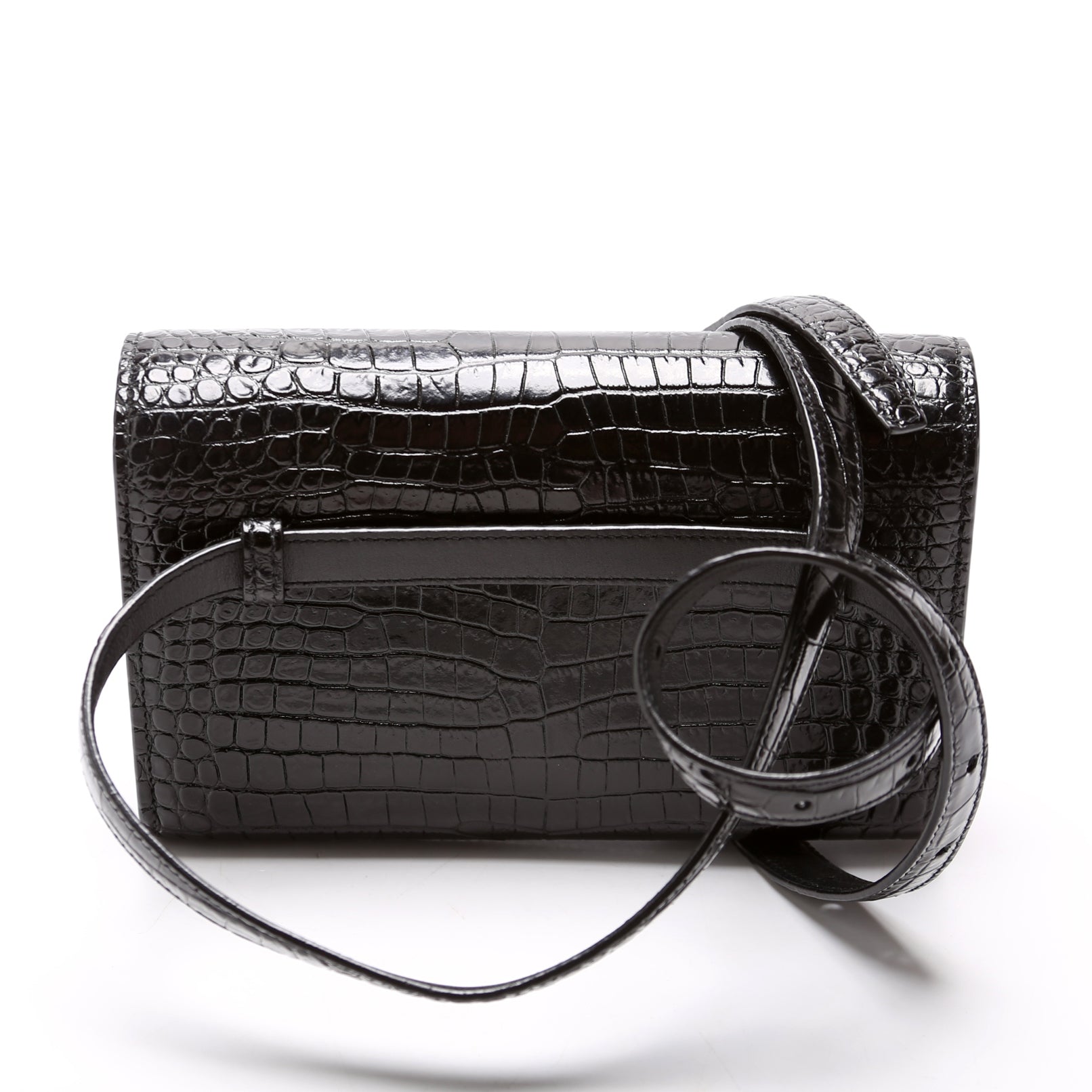YSL Saint Laurent Kate Belt Croc Bag Embossed