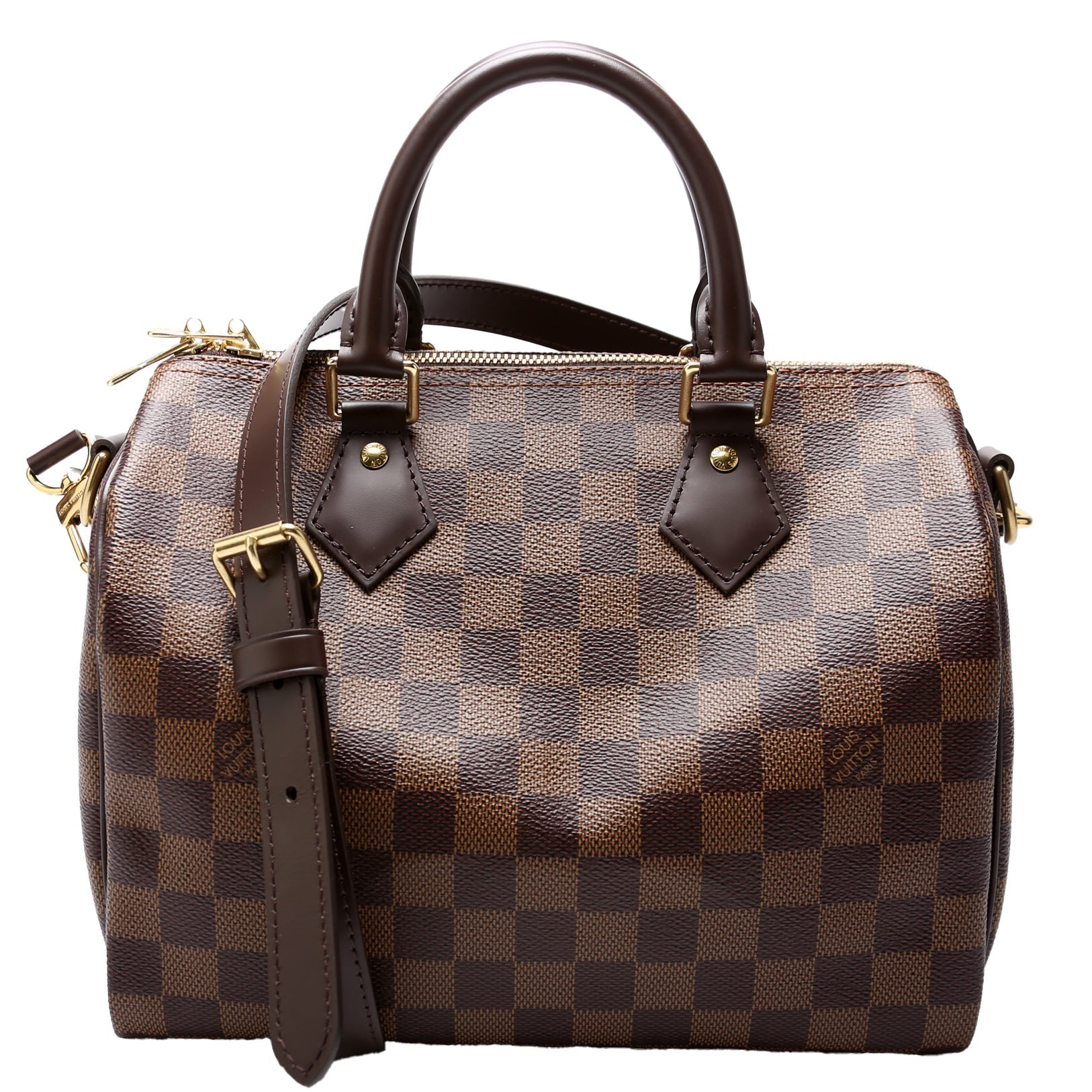 Louis Vuitton Speedy 25 Bandouliere Ebene Damier Handbag Ebene 19